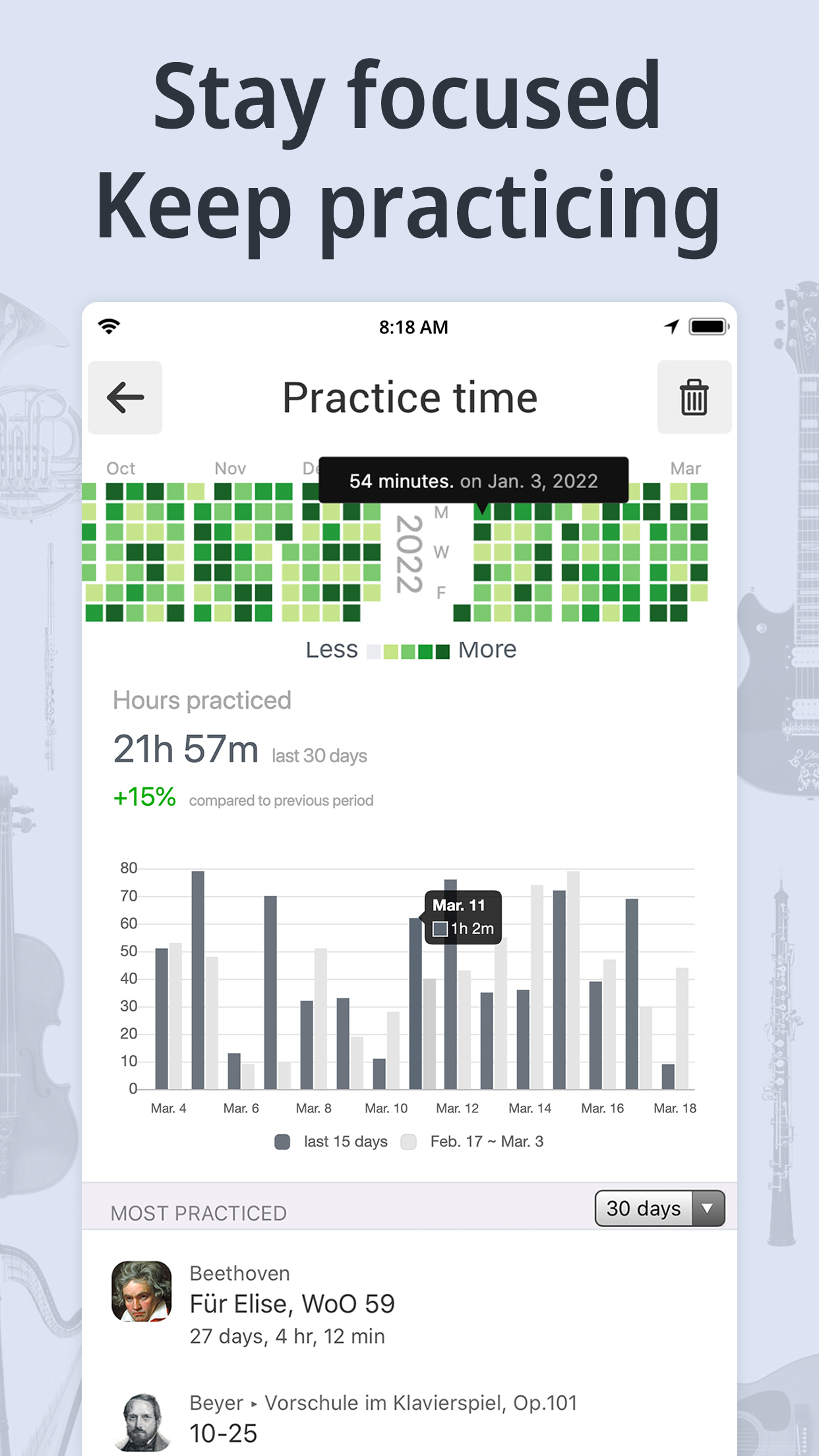 اسکرین شات 6 برنامه Tuner & Metronome