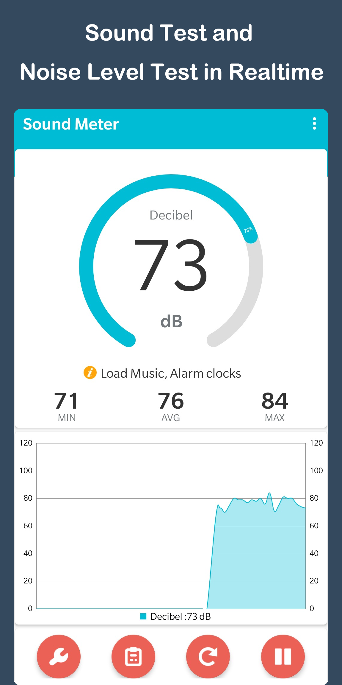 اسکرین شات 2 برنامه Sound Meter - Decibel Meter