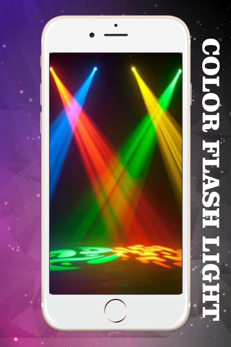 اسکرین شات 4 برنامه Color Flash Light 2018