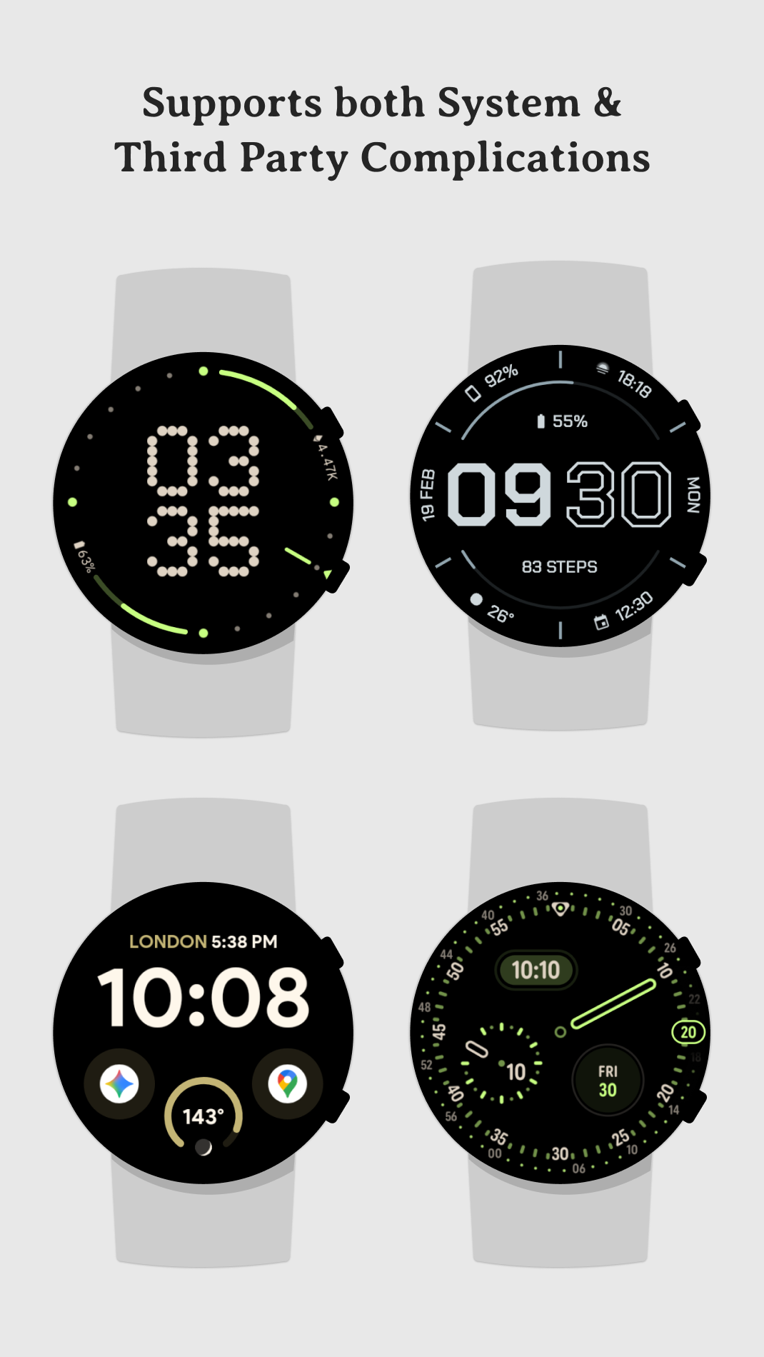 اسکرین شات 2 برنامه Muviz Watch Faces Collection