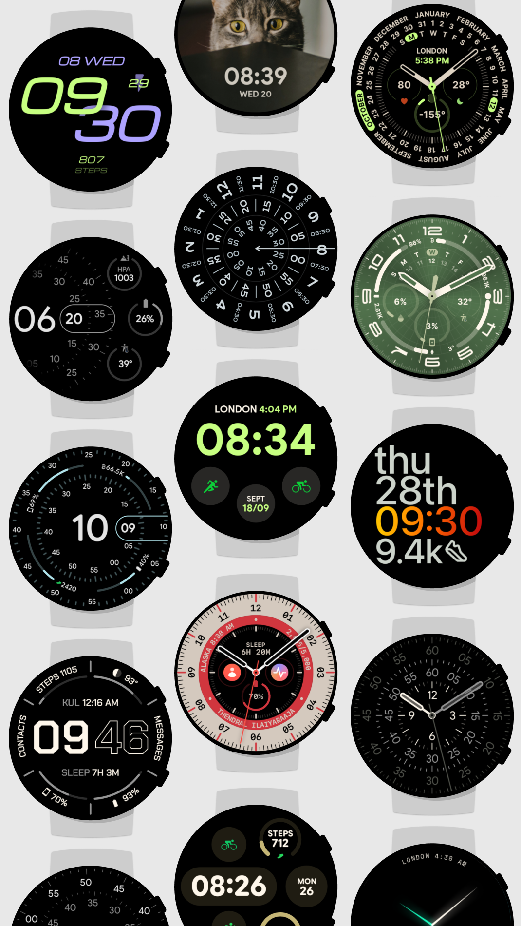 اسکرین شات 3 برنامه Muviz Watch Faces Collection