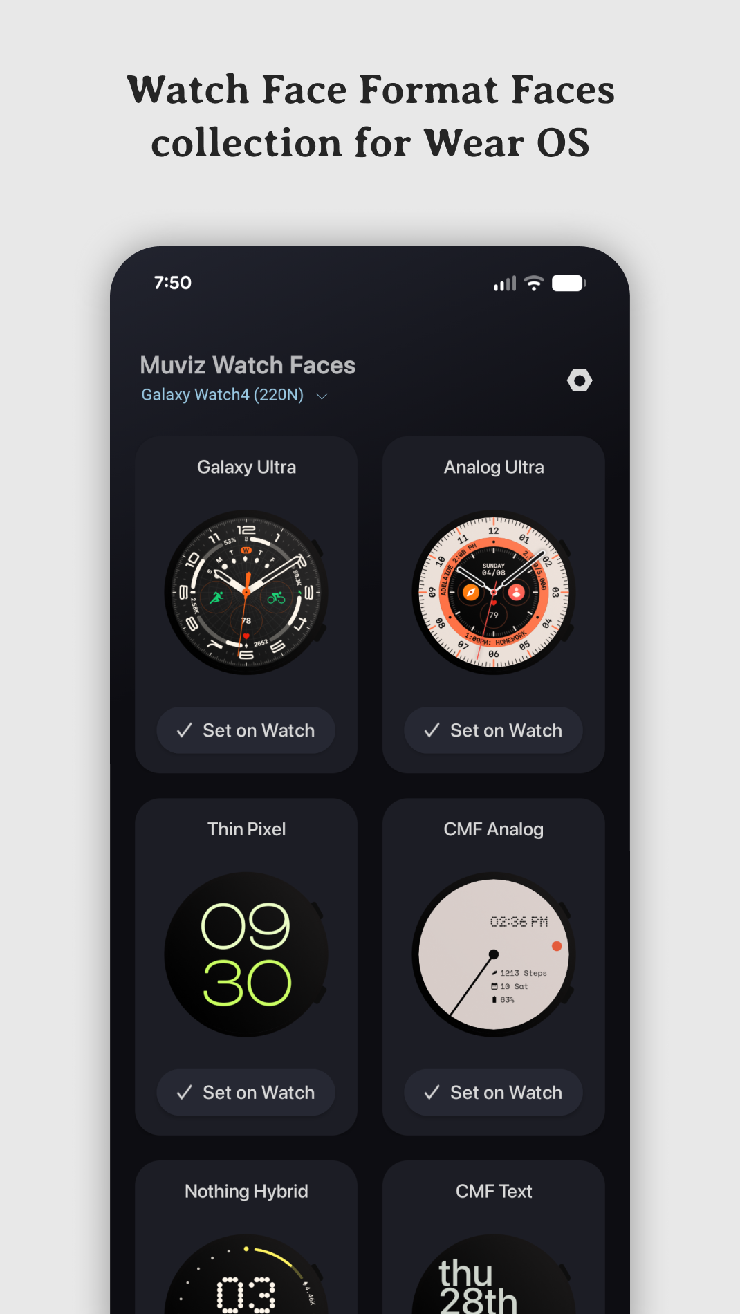 اسکرین شات 1 برنامه Muviz Watch Faces Collection