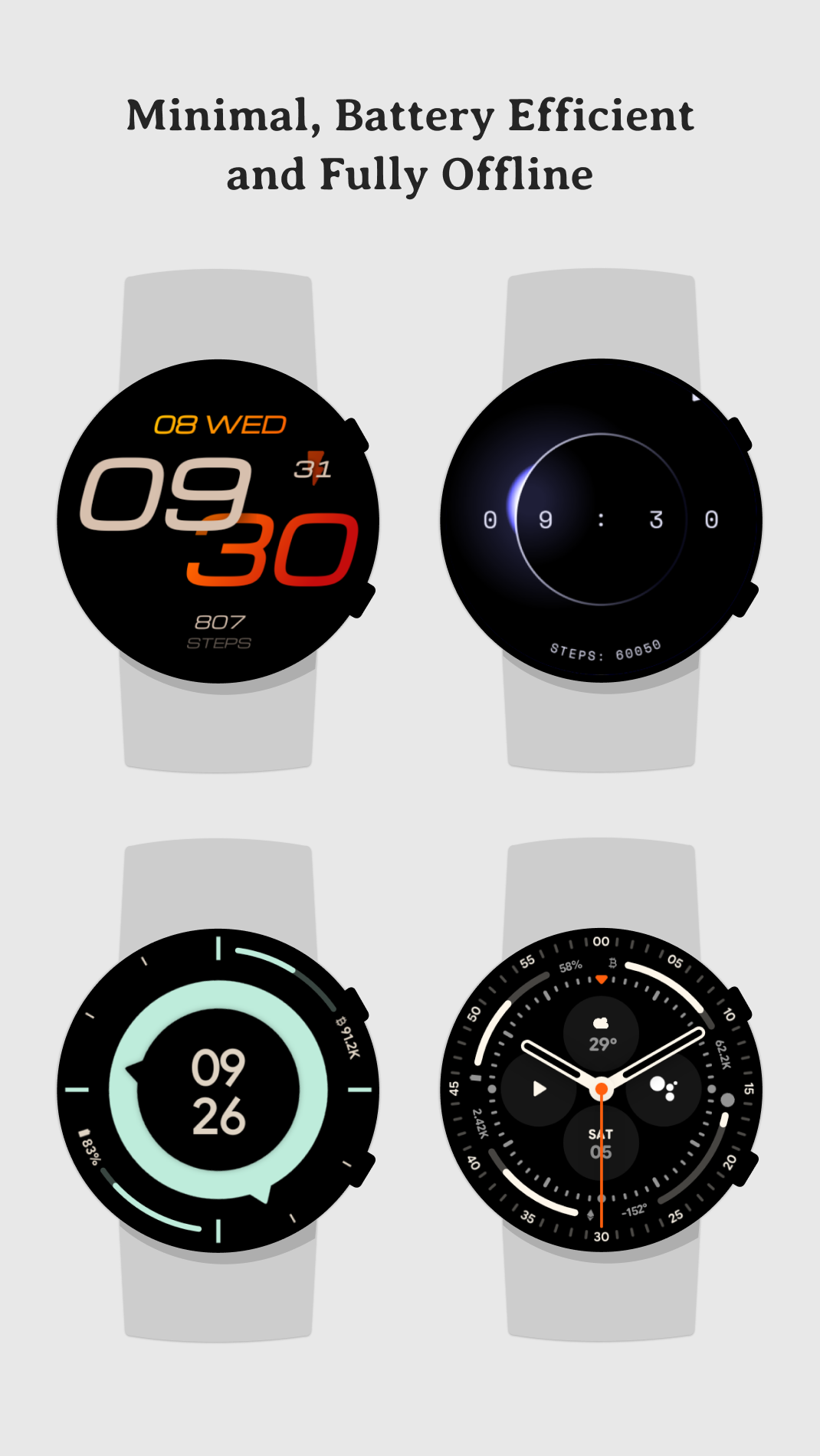 اسکرین شات 4 برنامه Muviz Watch Faces Collection