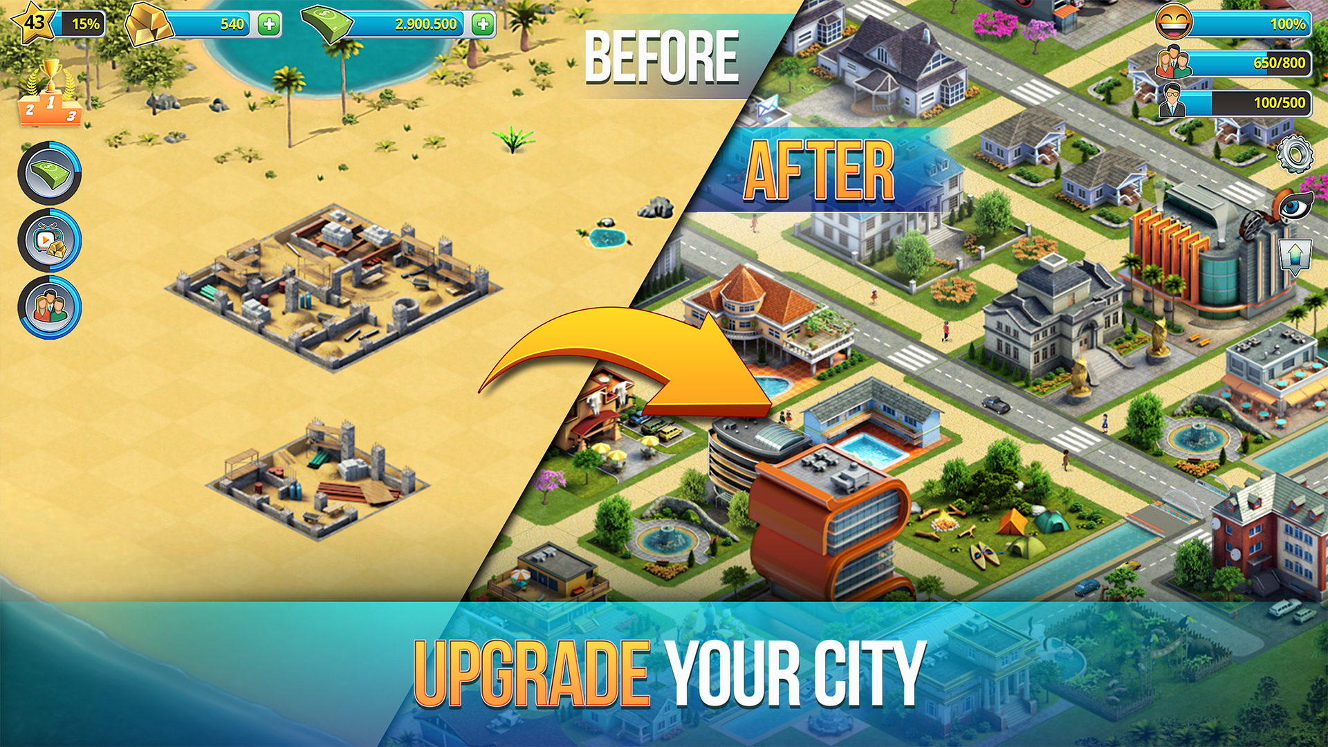 اسکرین شات 2 بازی City Island 3 - Sim Builder