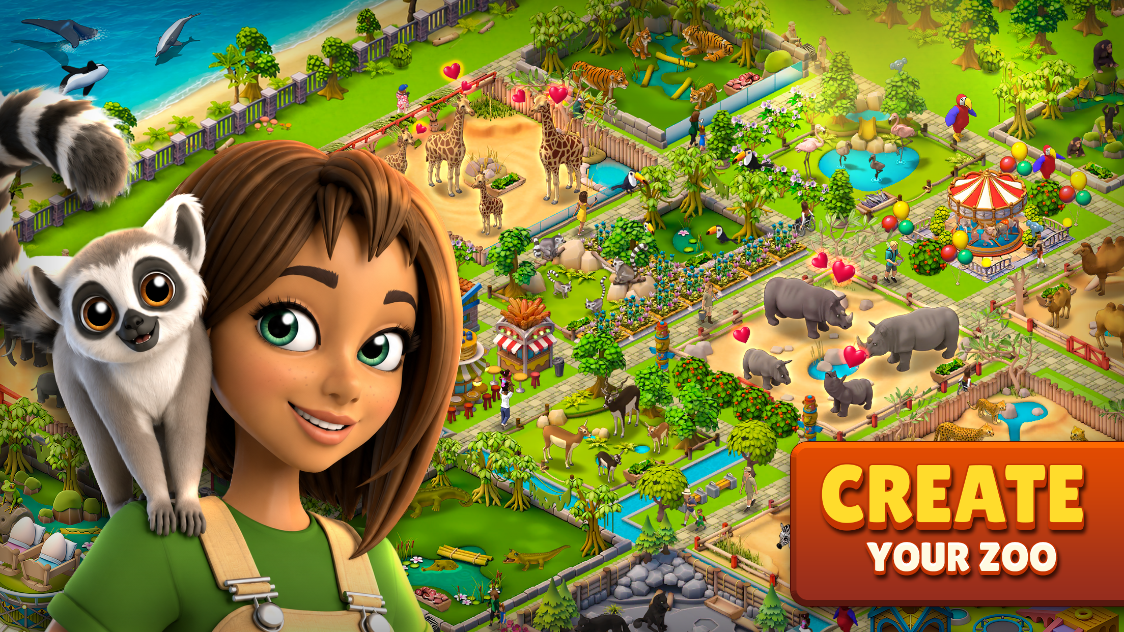 اسکرین شات 4 بازی Zoo Life: Animal Park Game Fun