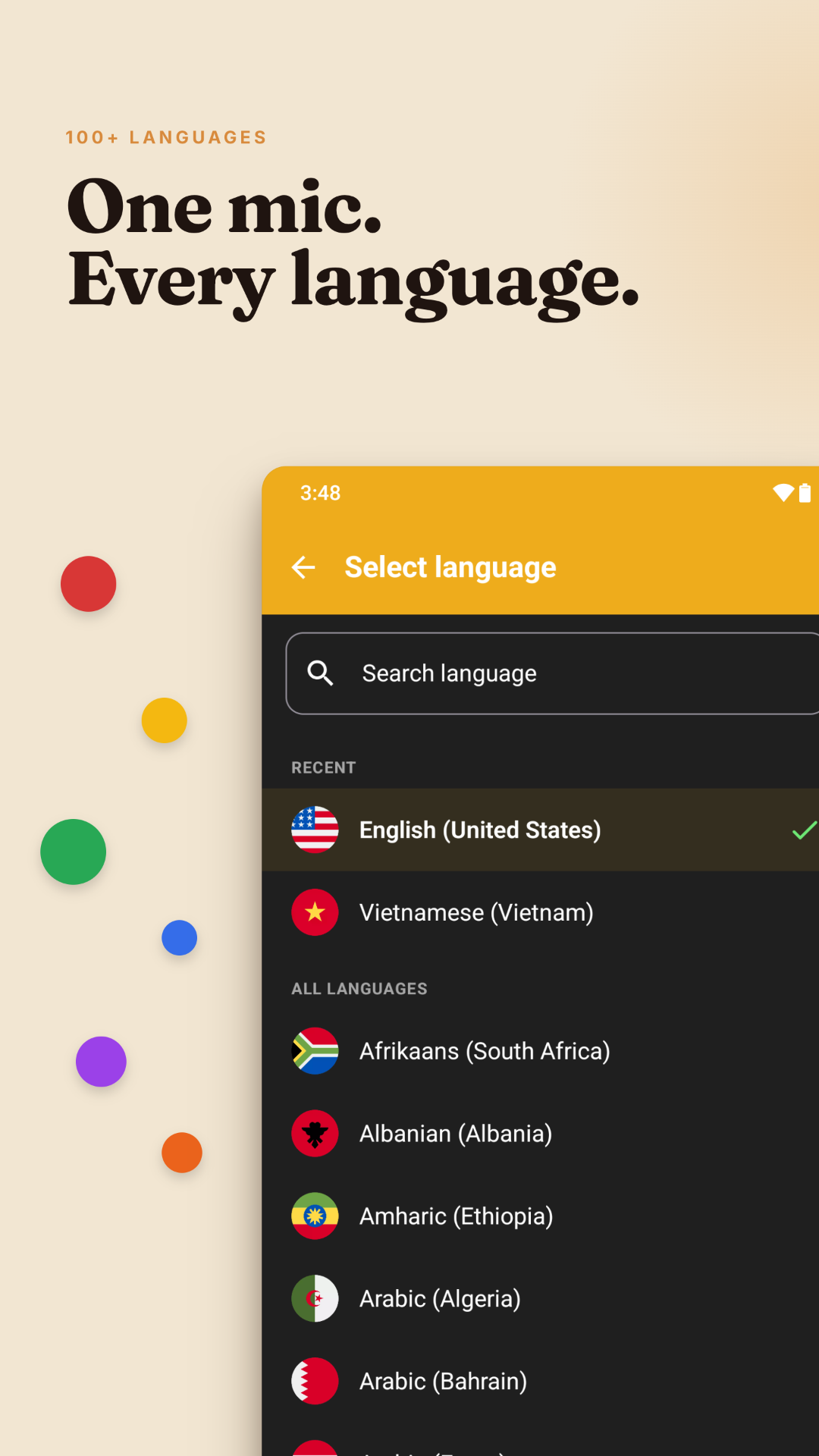 اسکرین شات 2 برنامه SNotes: Voice & Speech to Text