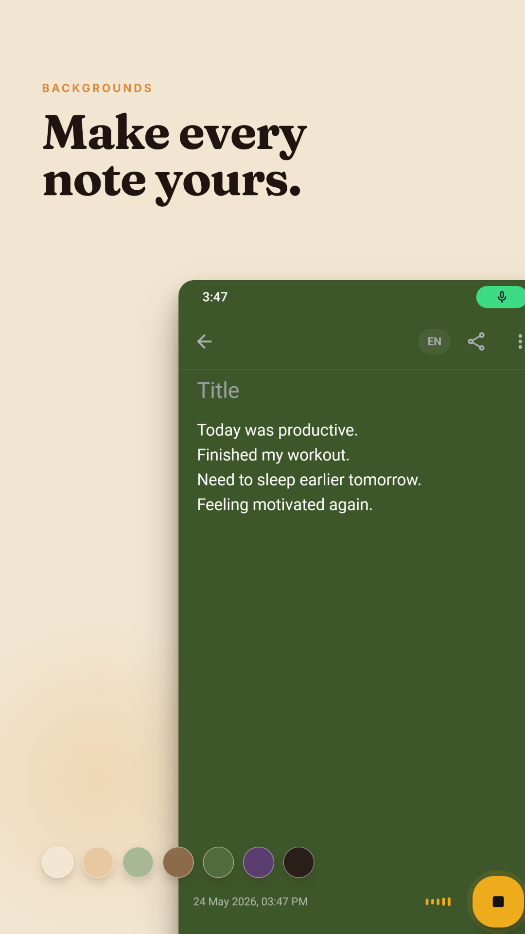 اسکرین شات 5 برنامه SNotes: Voice & Speech to Text