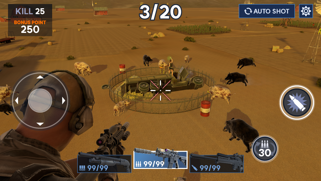 اسکرین شات 3 بازی Heli Hog Hunt - Sniper Game
