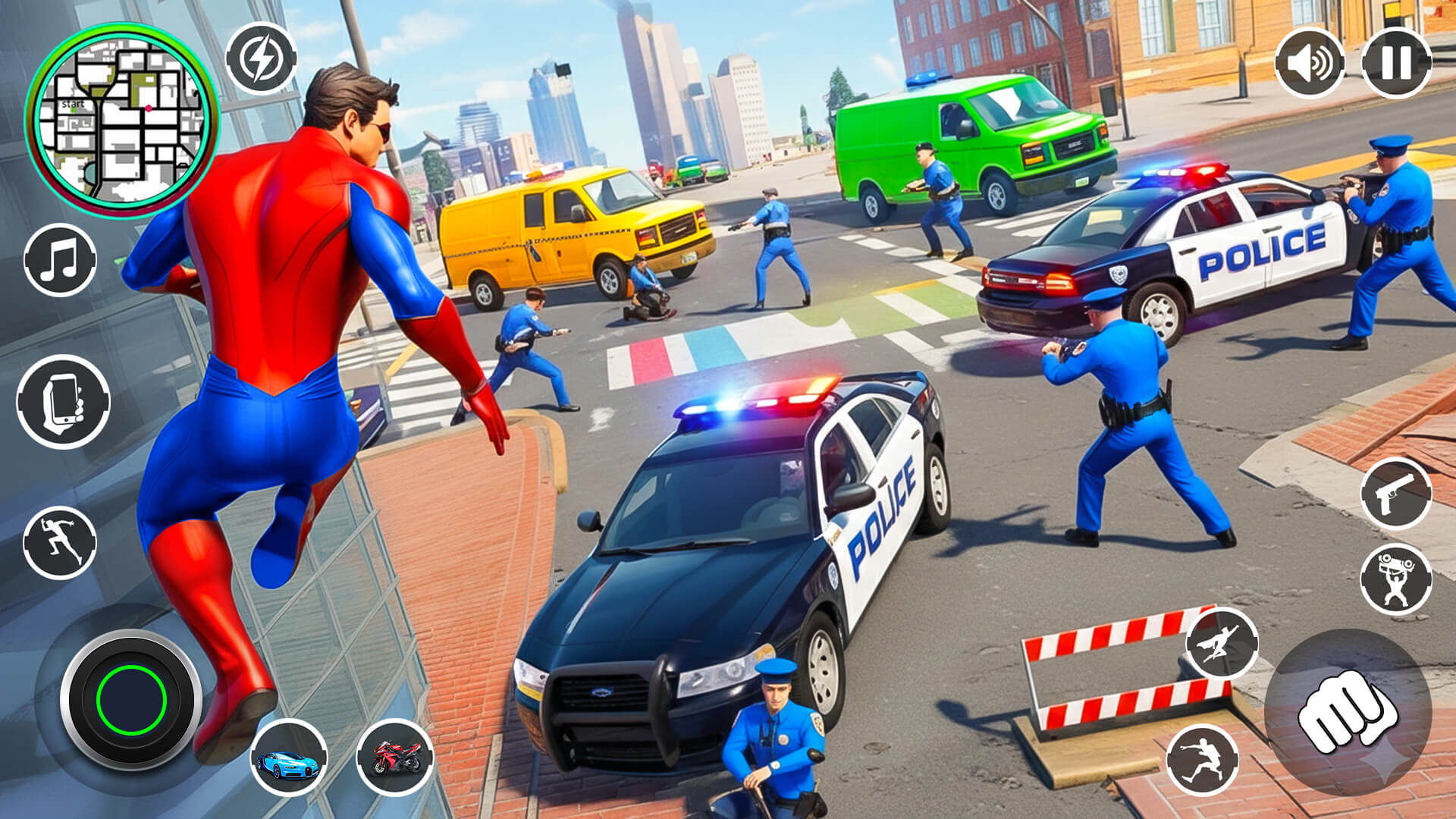 اسکرین شات 3 بازی Spider Rope Hero Rescue City