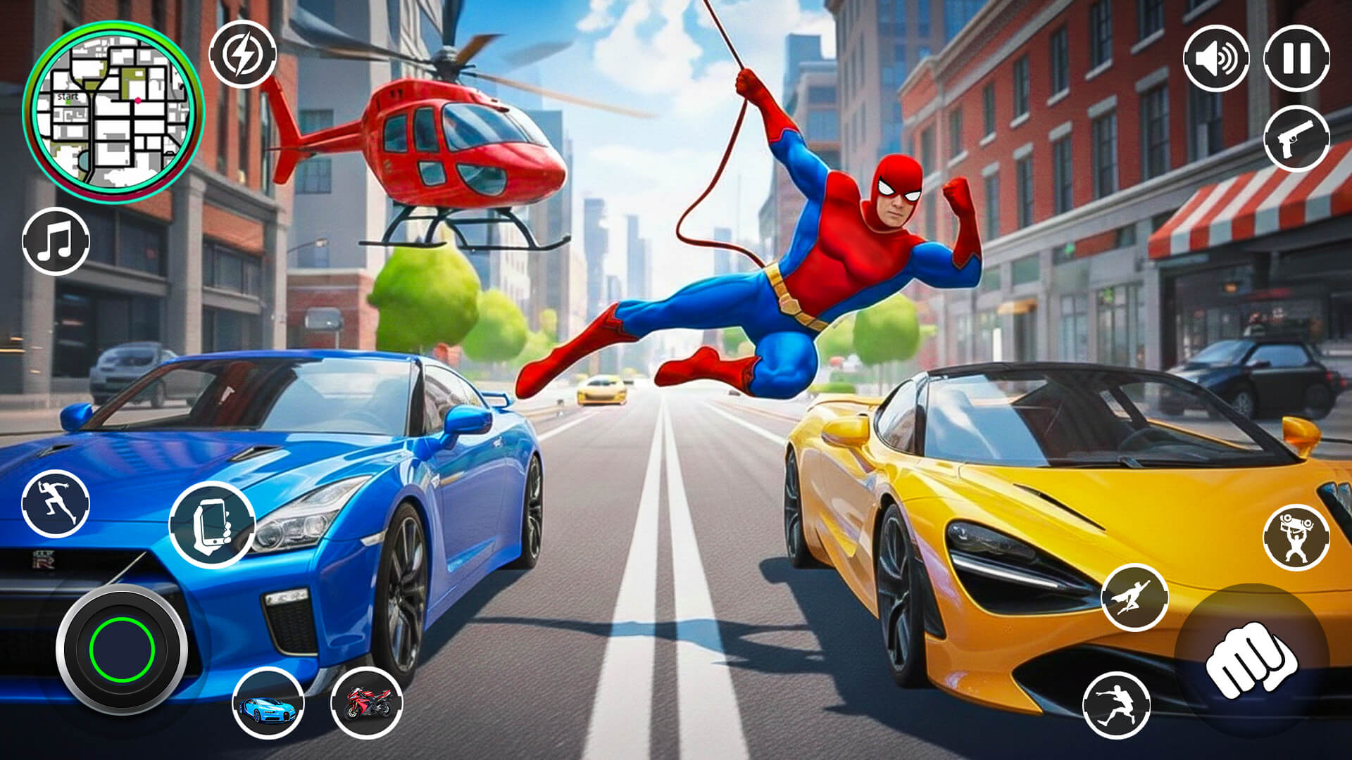 اسکرین شات 1 بازی Spider Rope Hero Rescue City