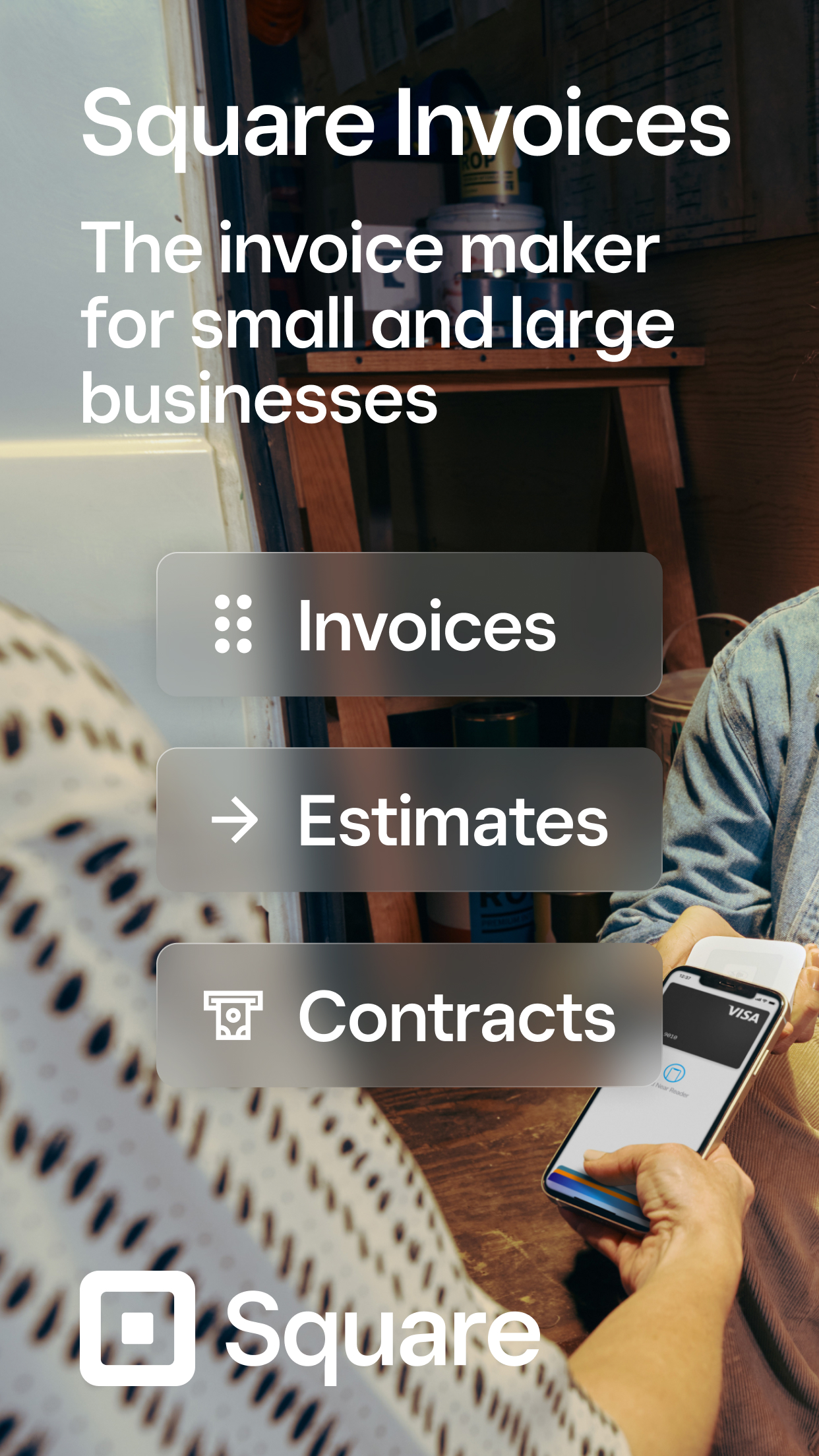 اسکرین شات 1 برنامه Square Invoices: Invoice Maker