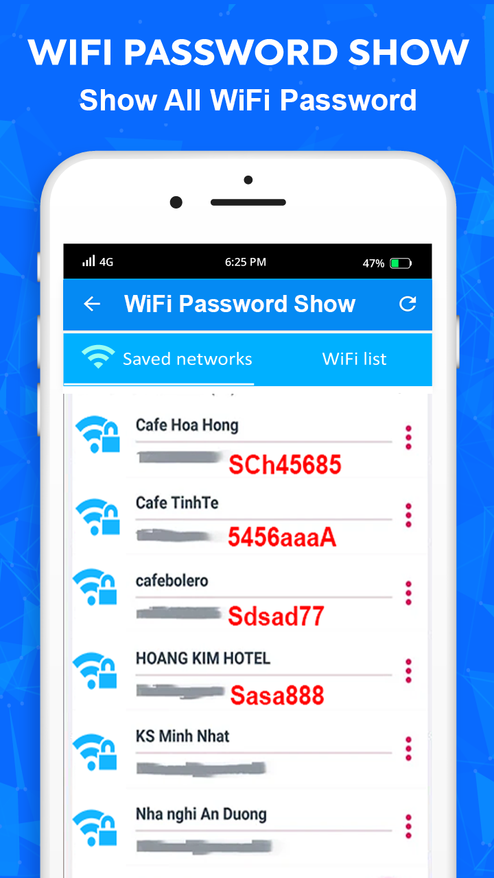 اسکرین شات 1 برنامه Wifi Password Show Master key