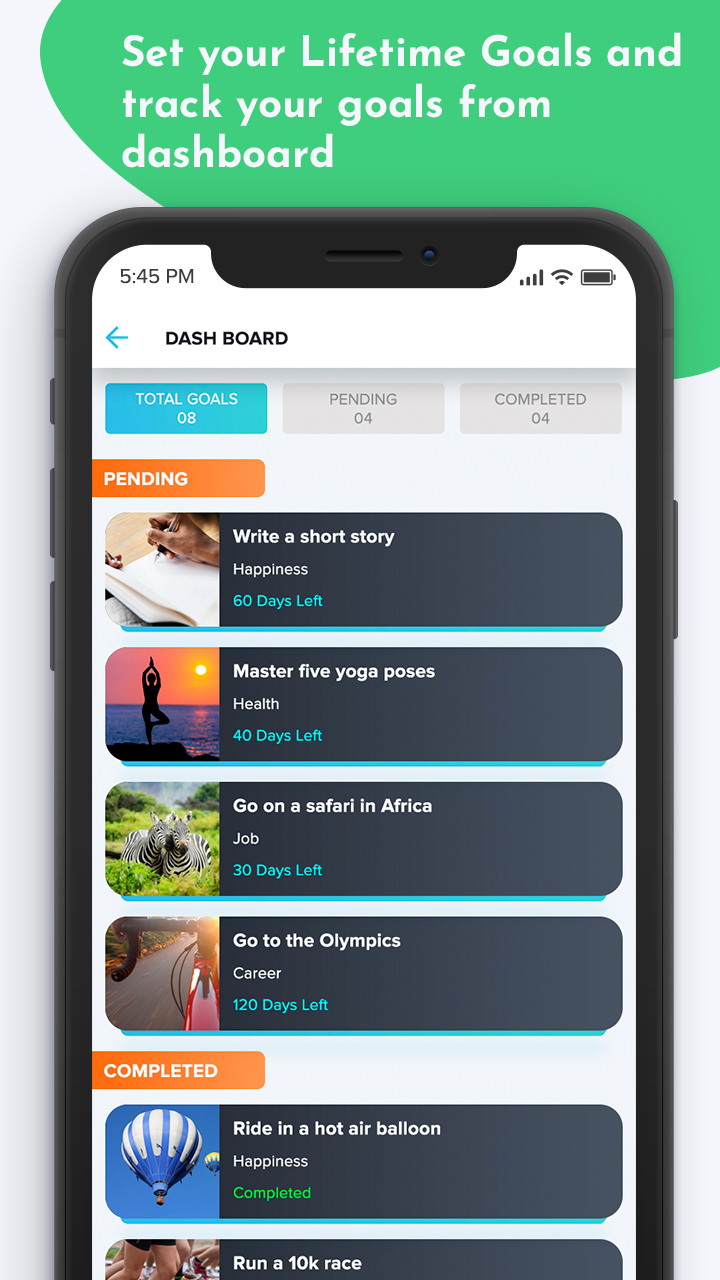 اسکرین شات 5 برنامه Life Goal Planner &Affirmation