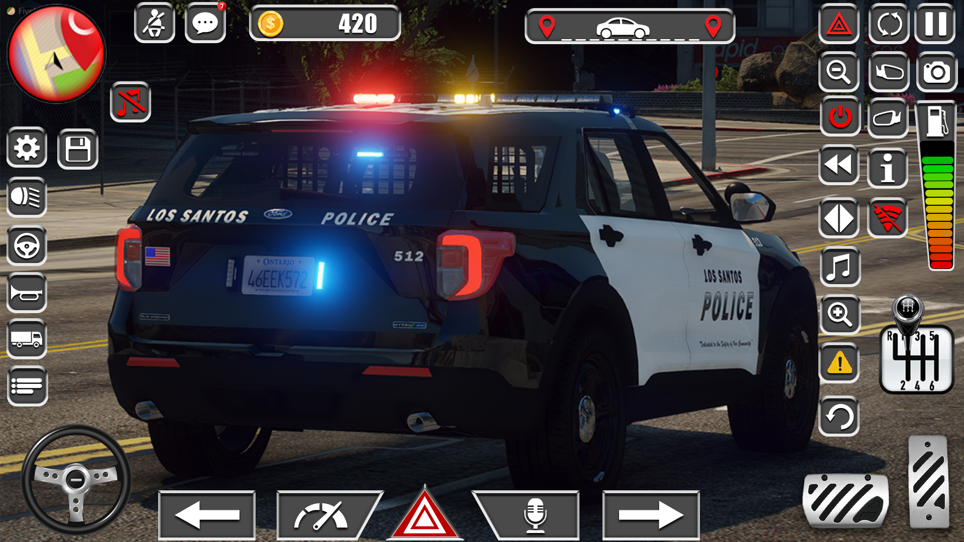 اسکرین شات 3 برنامه Police Car Spooky Parking 3d