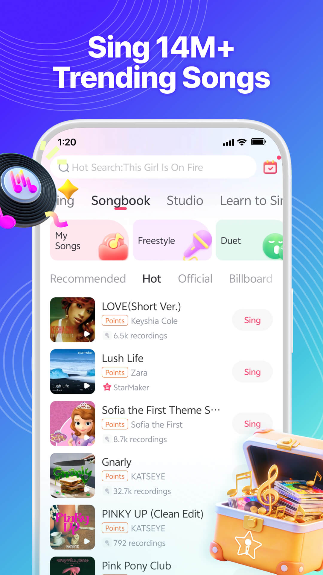 اسکرین شات 2 برنامه starmaker (استار میکر)