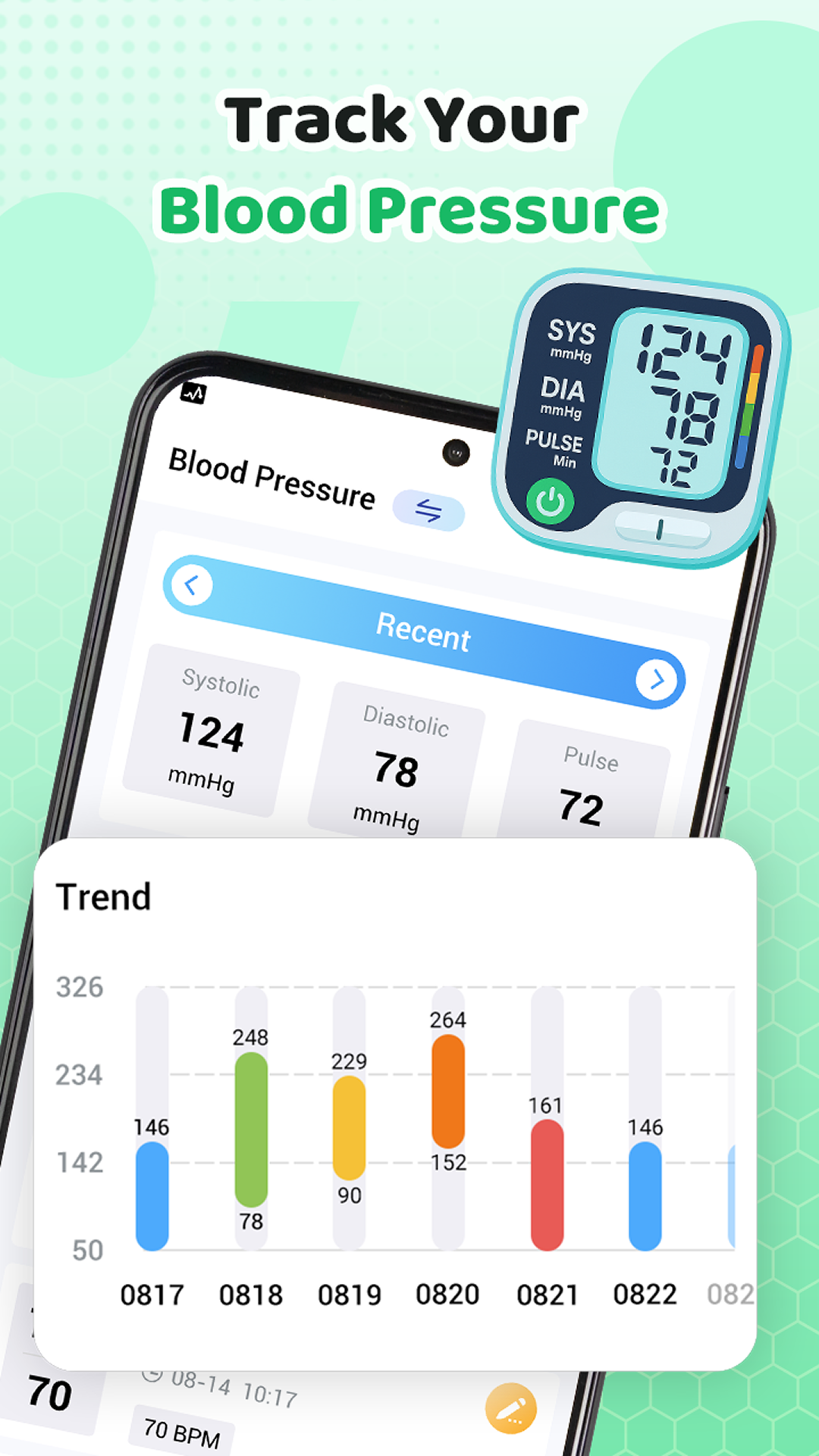اسکرین شات 1 برنامه Blood Pressure: Health Tracker
