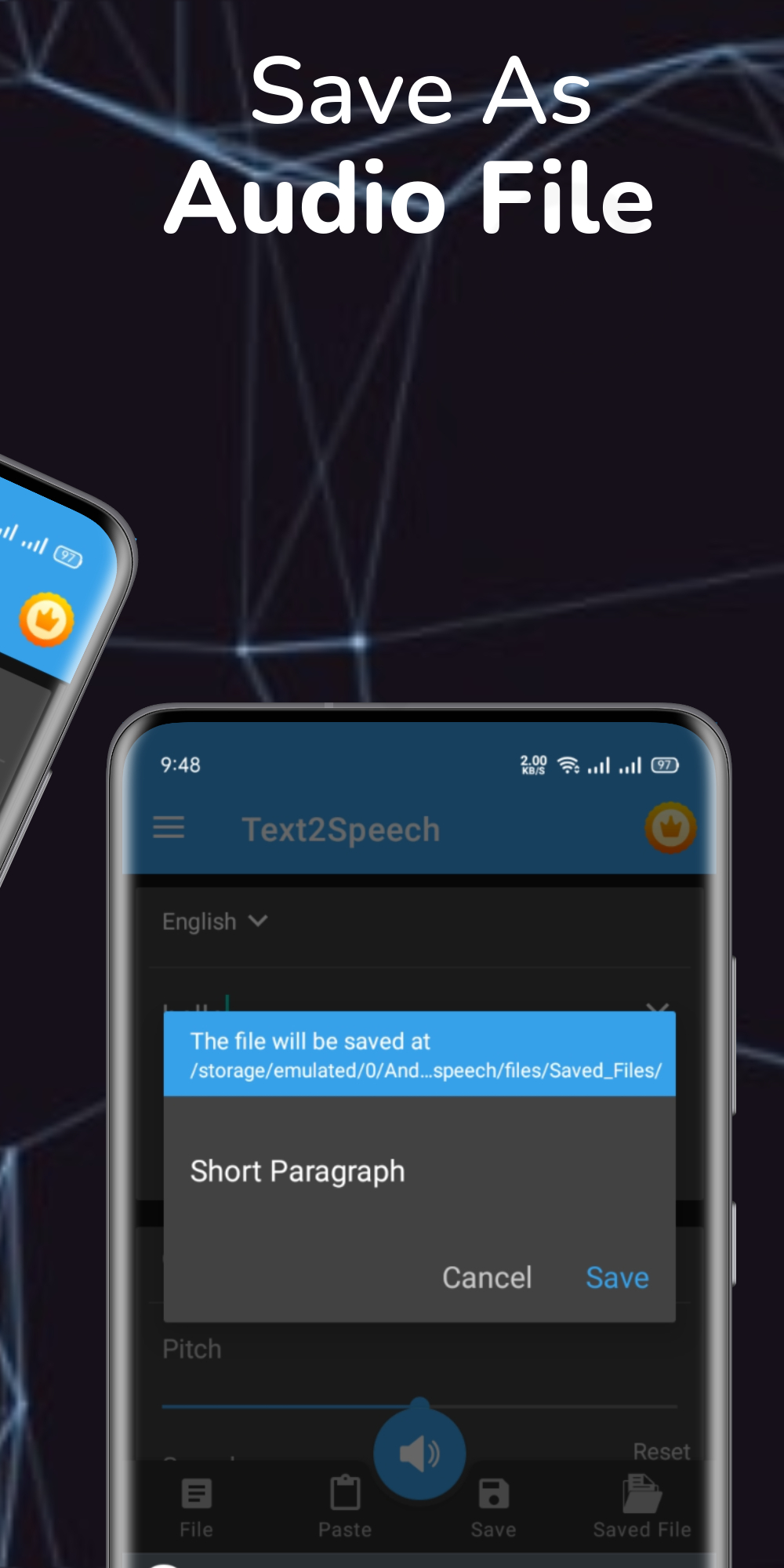 اسکرین شات 2 برنامه Text To Speech TTS Reader AI