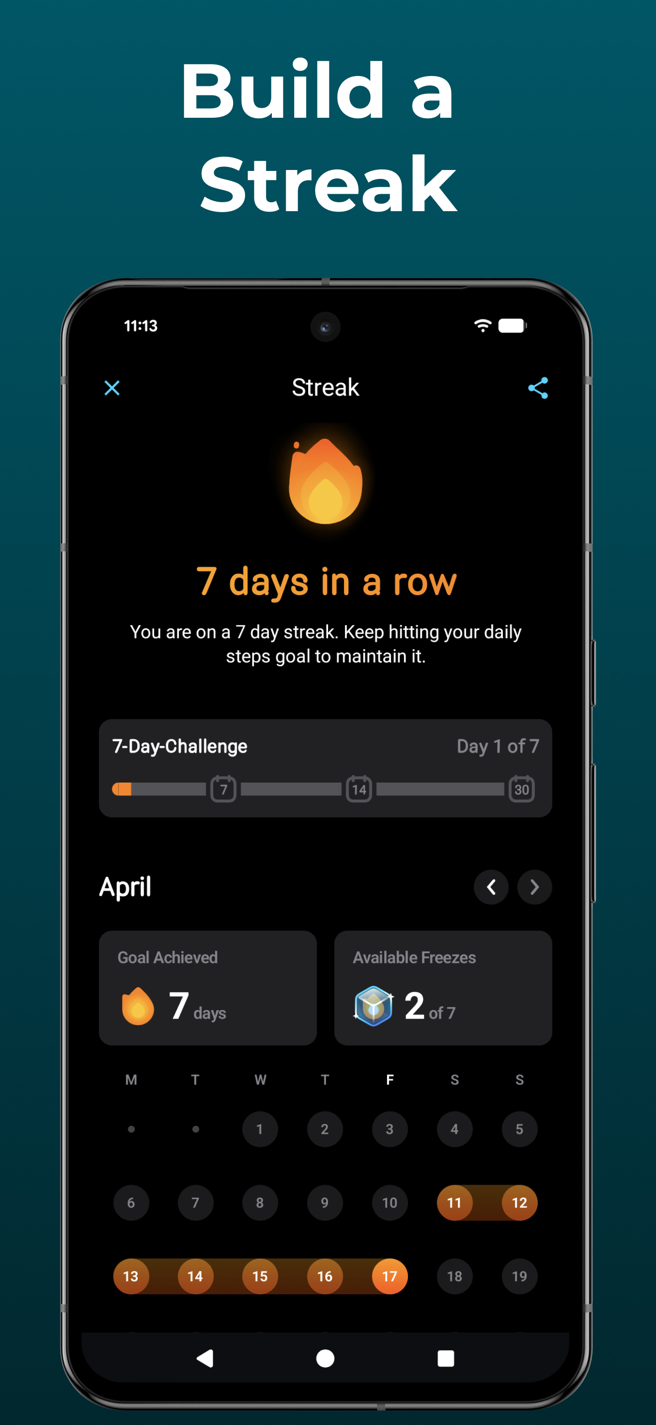 اسکرین شات 4 برنامه StepsApp – Step Counter