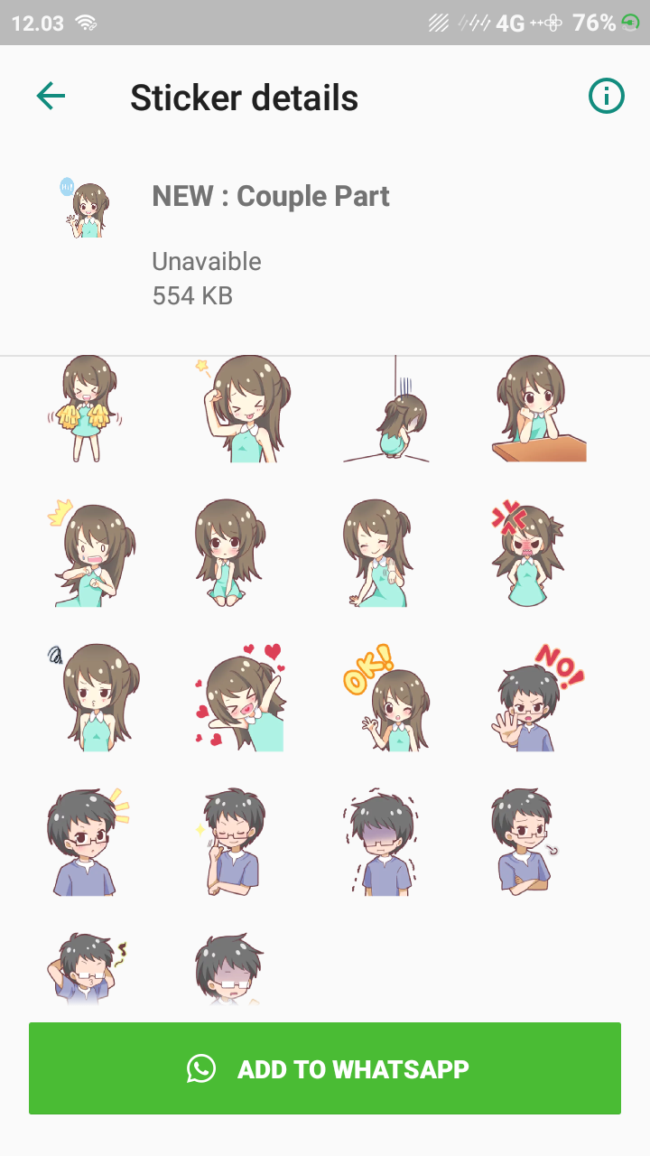 اسکرین شات 6 برنامه Anime Stickers For WASticker