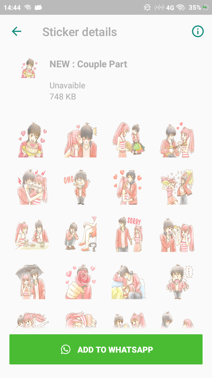 اسکرین شات 3 برنامه Anime Stickers For WASticker