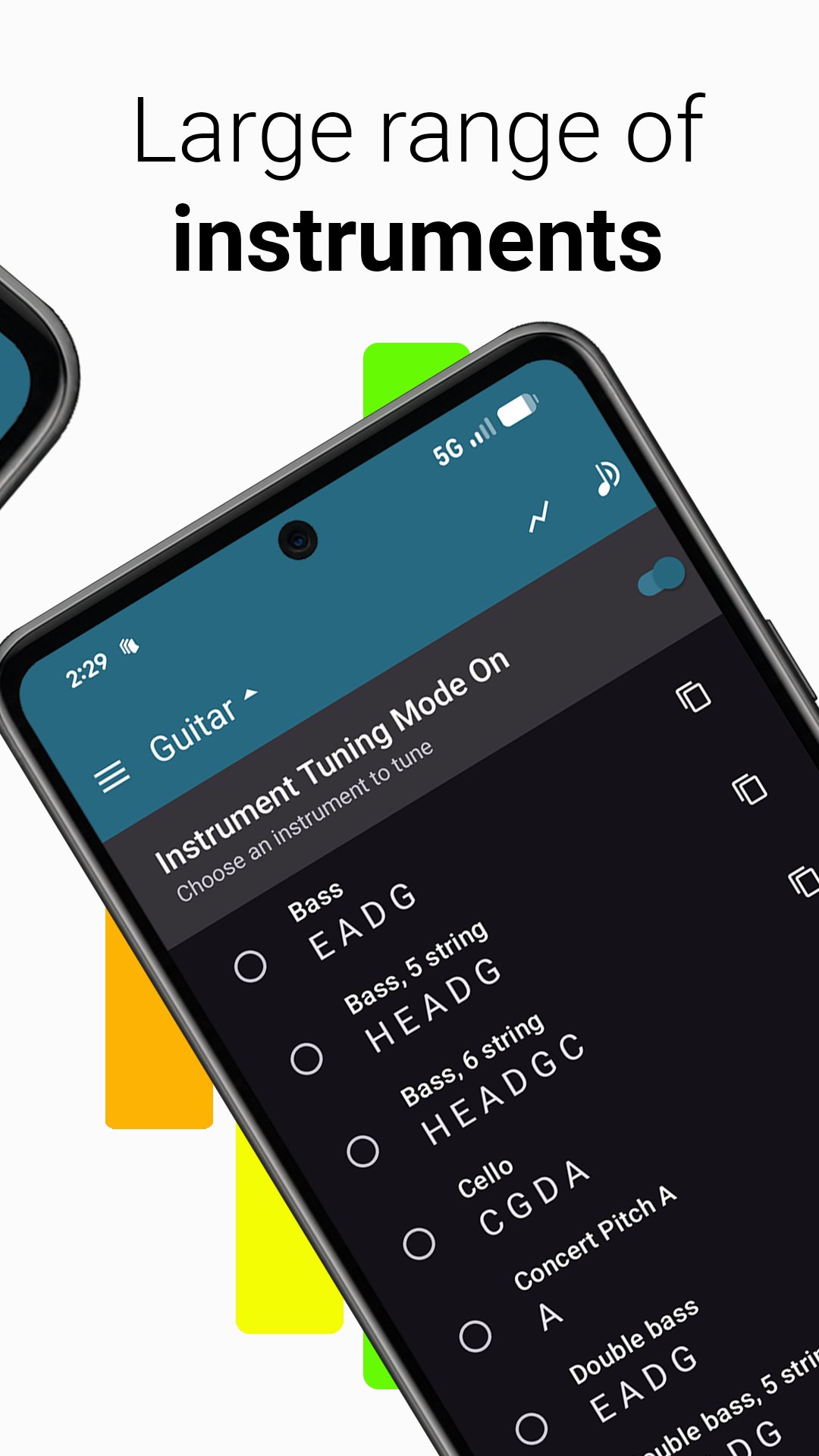 اسکرین شات 3 برنامه Tuner - Pitched!