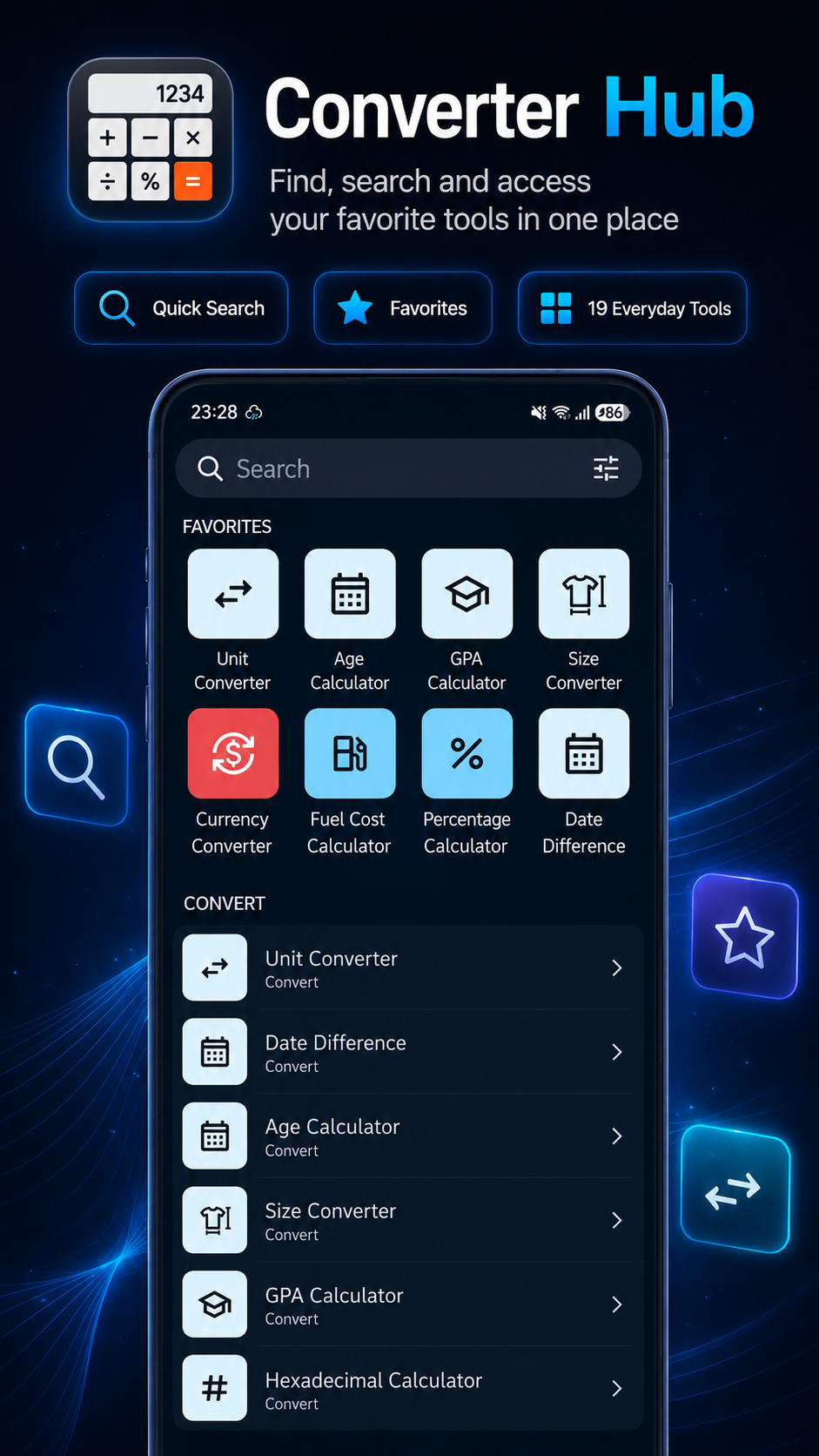 اسکرین شات 2 برنامه Calculator: All-in-One Tools