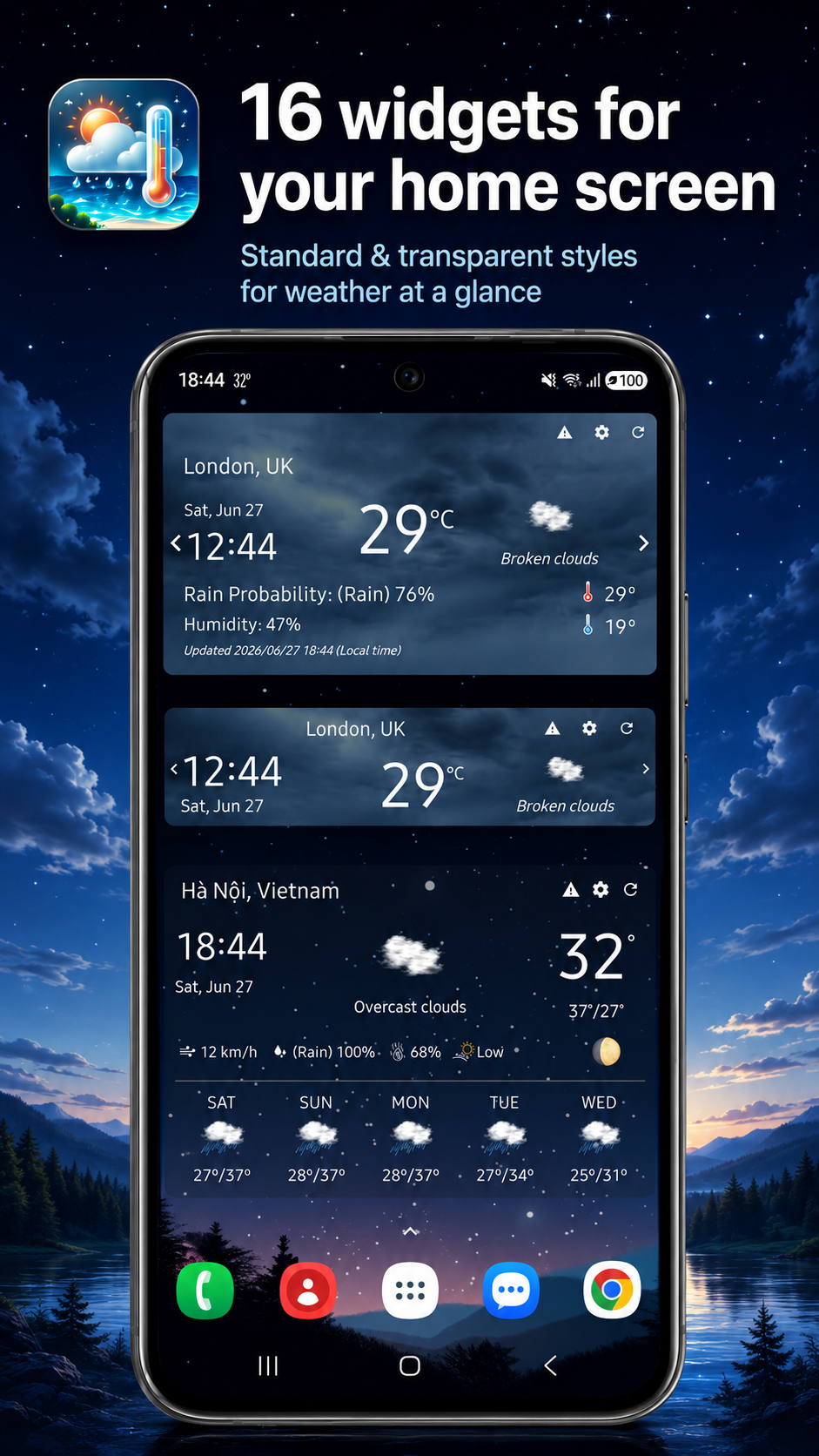 اسکرین شات 4 برنامه Weather Real-time Forecast
