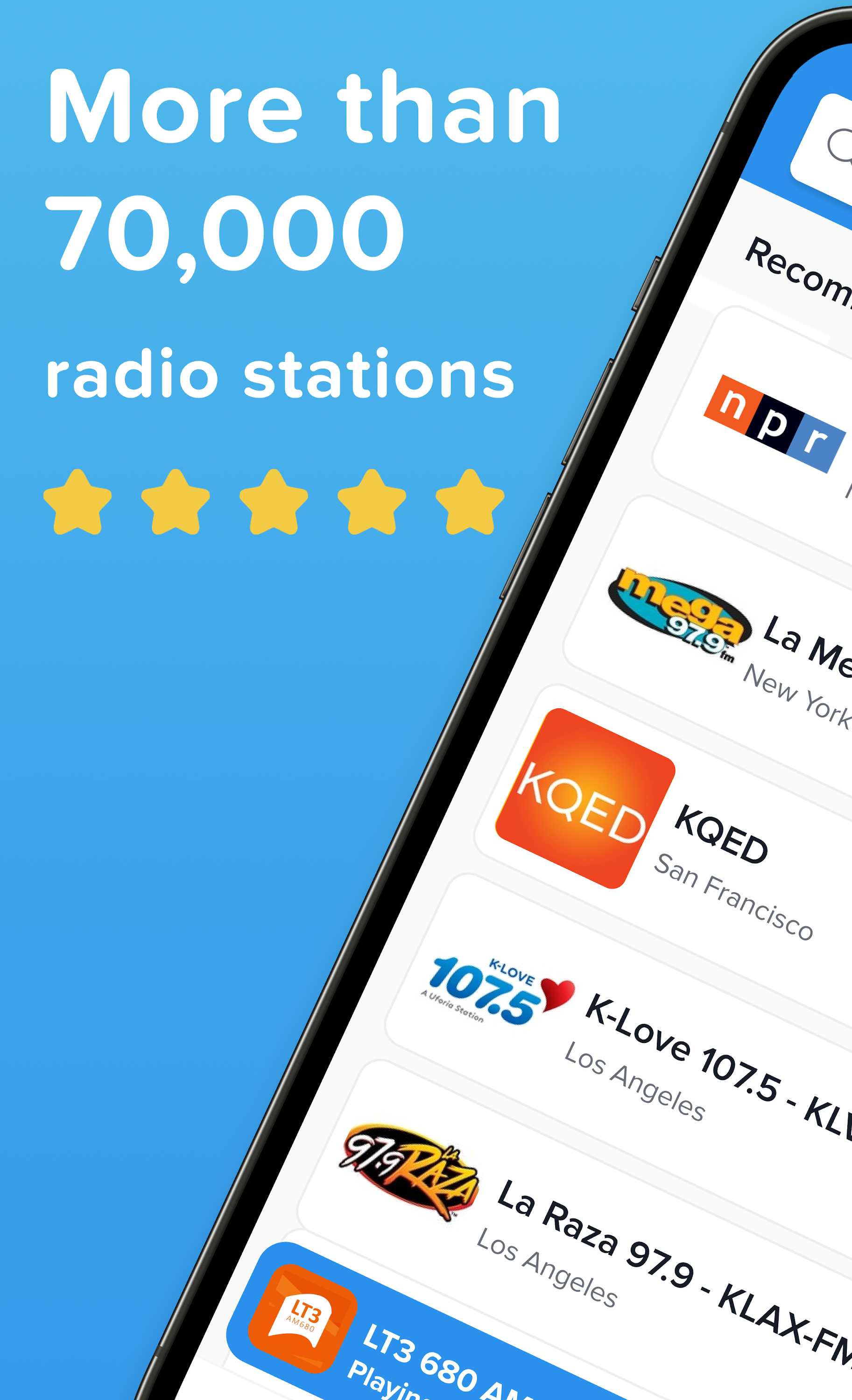 اسکرین شات 1 برنامه Simple Radio: Live AM FM Radio