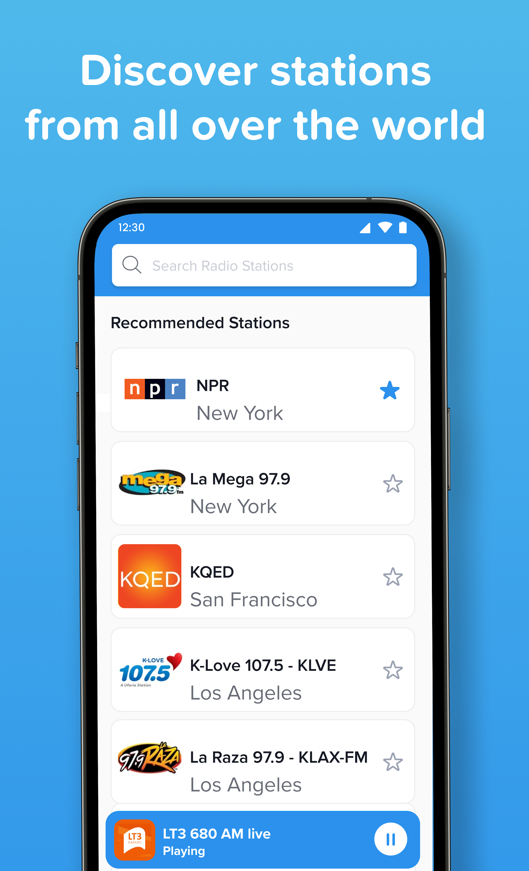 اسکرین شات 4 برنامه Simple Radio: Live FM AM Radio