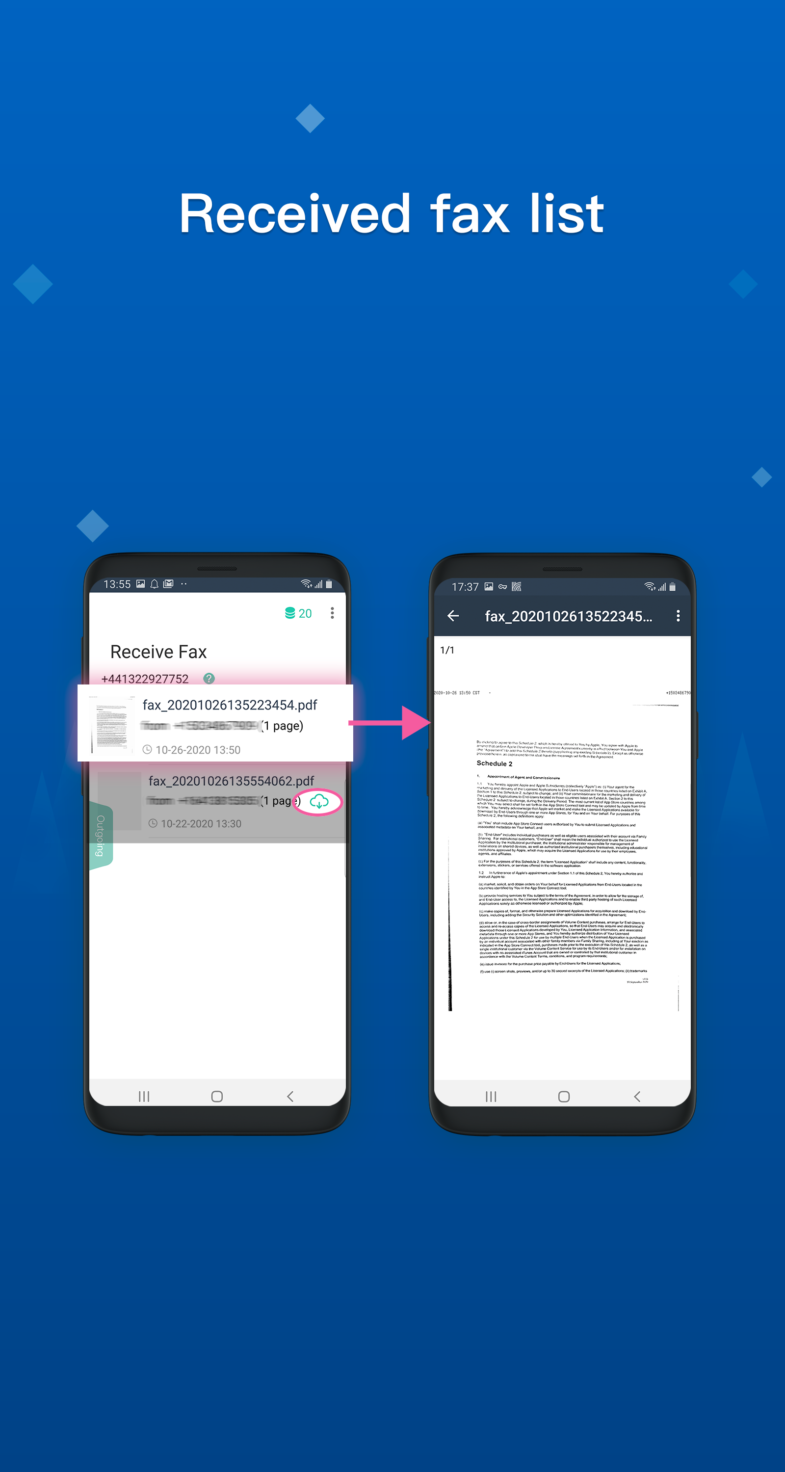 اسکرین شات 3 برنامه Easy Fax - send fax from phone