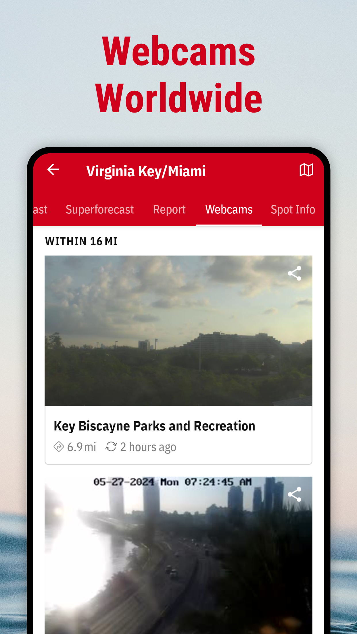 اسکرین شات 8 برنامه Windfinder: Wind & Weather map