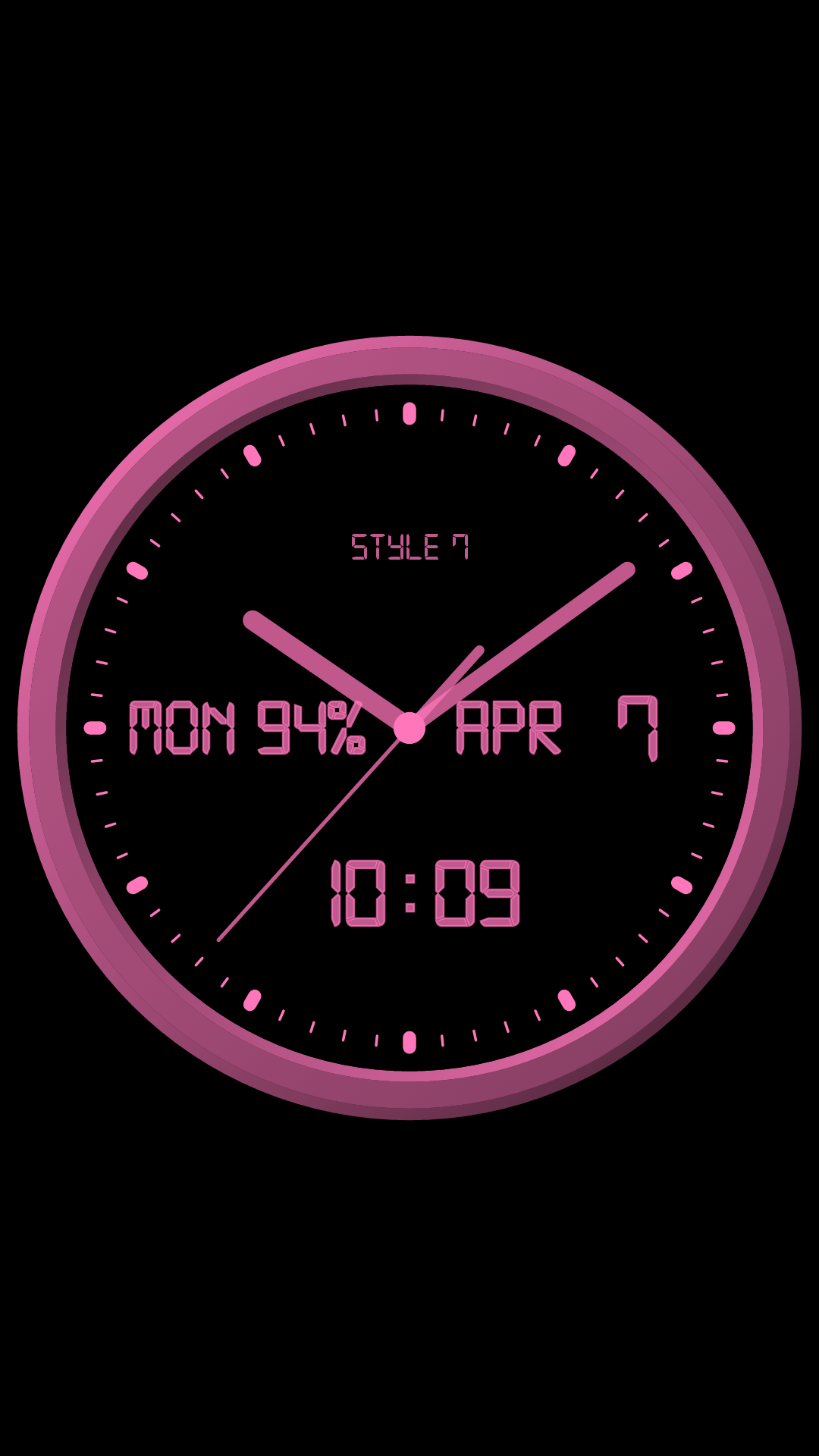 اسکرین شات 5 برنامه Analog Clock-7 Mobile