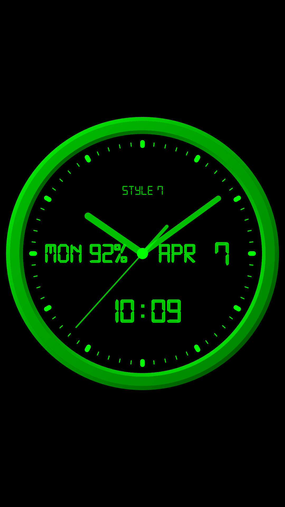 اسکرین شات 1 برنامه Analog Clock-7 Mobile