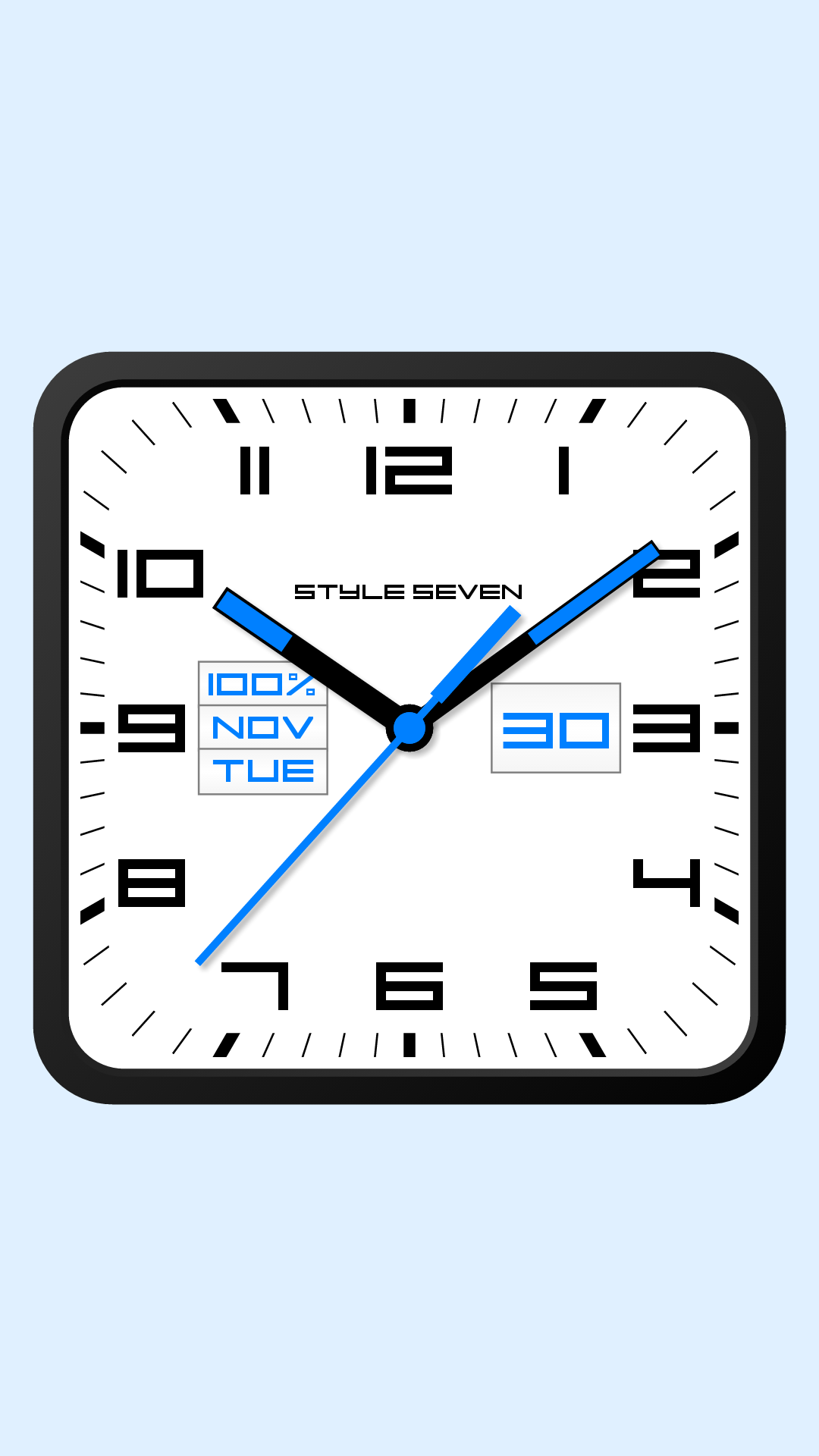 اسکرین شات 1 برنامه Square Analog Clock-7