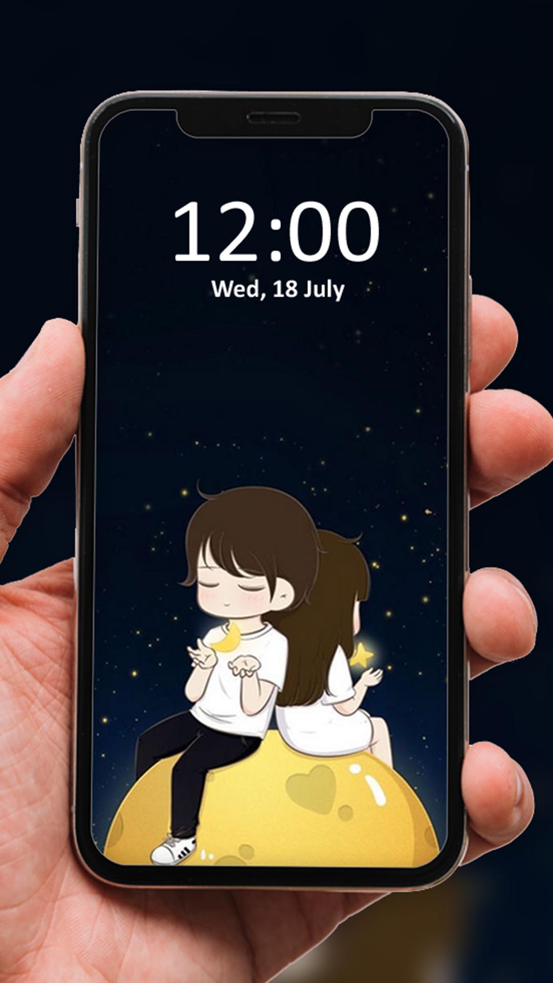 اسکرین شات 1 برنامه Couple Wallpaper Cartoon