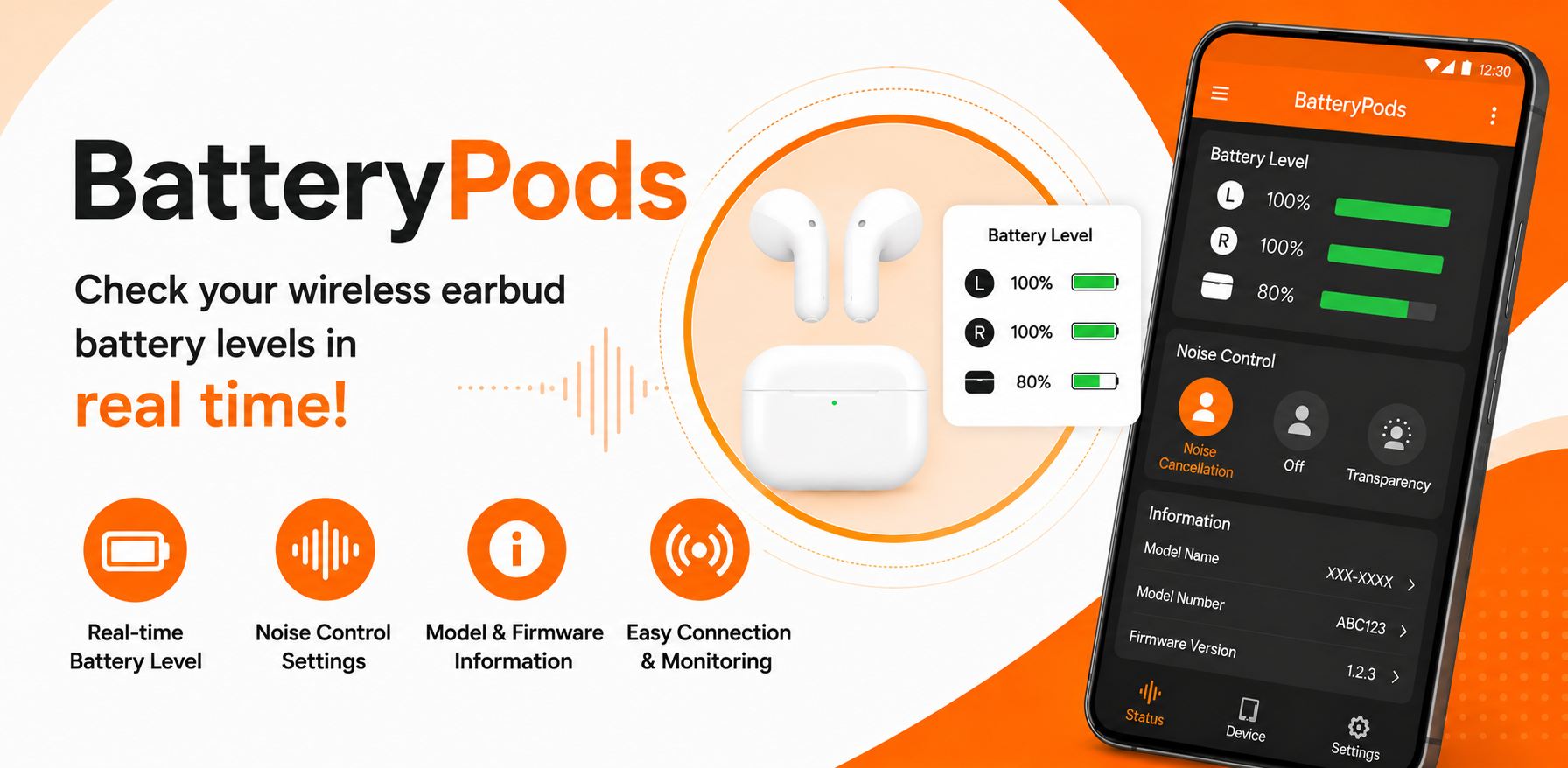 اسکرین شات 1 برنامه AirPods on Android