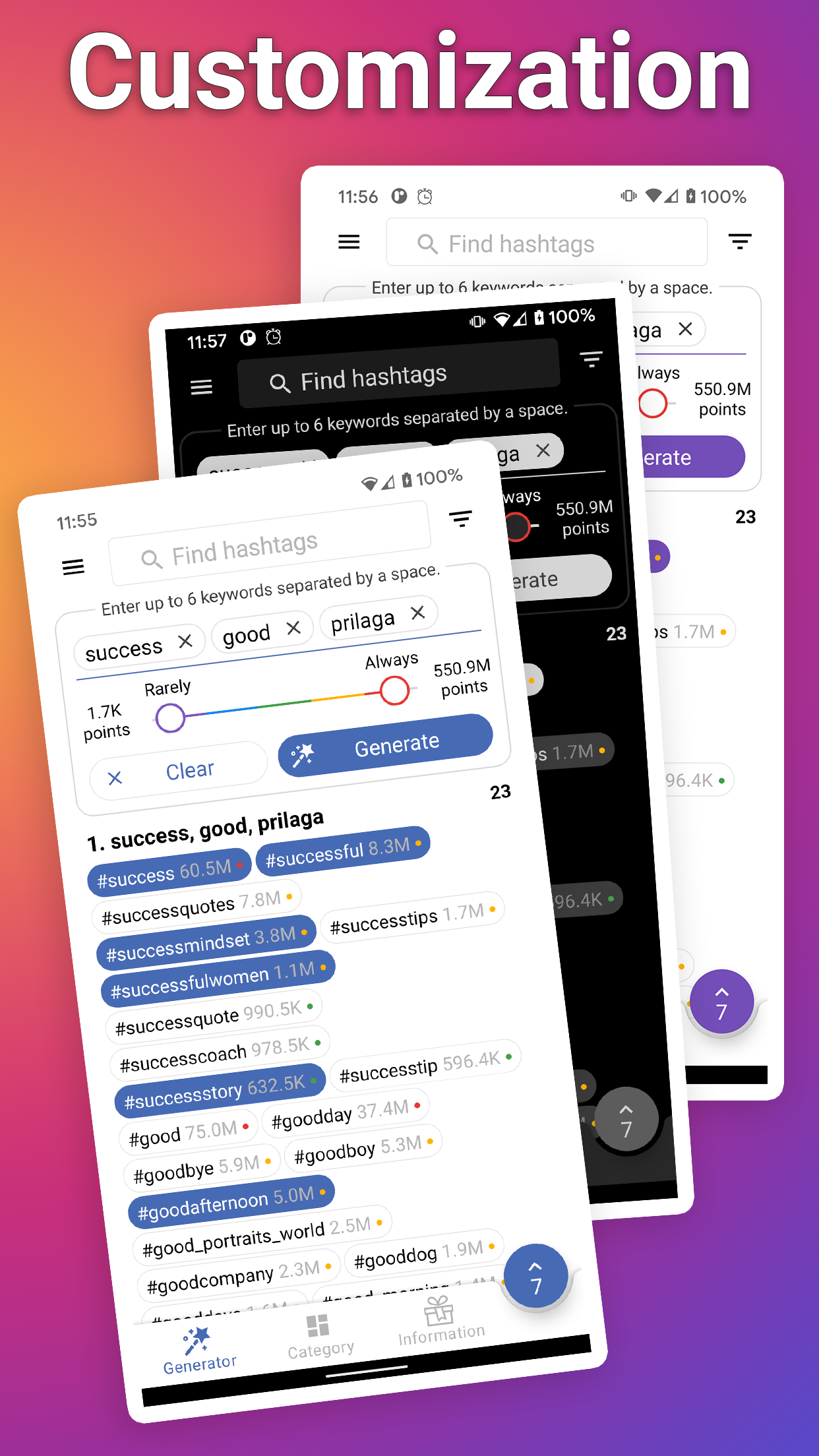 اسکرین شات 7 برنامه in Tags - AI Hashtag generator