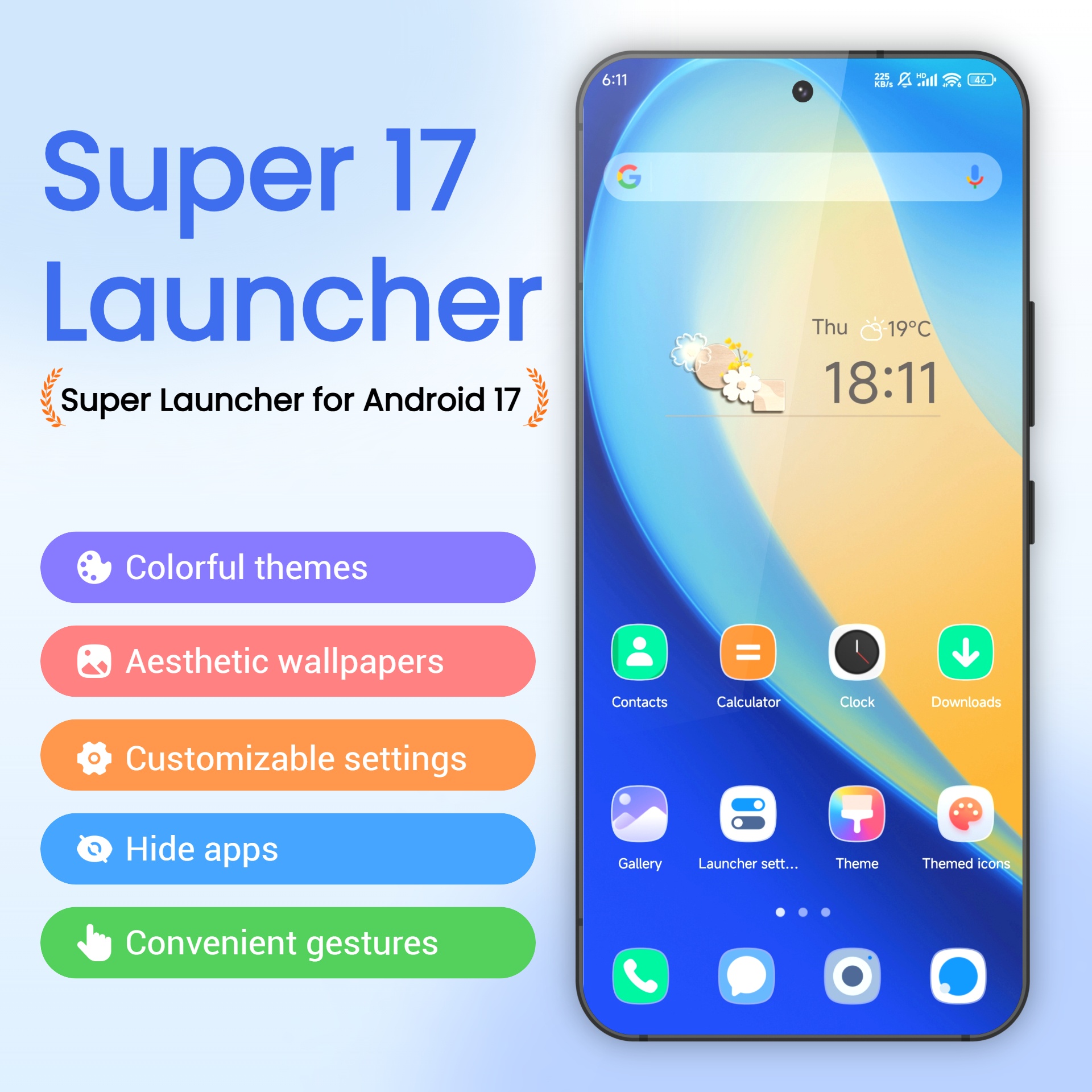 اسکرین شات 1 برنامه Super17 Launcher for Android17