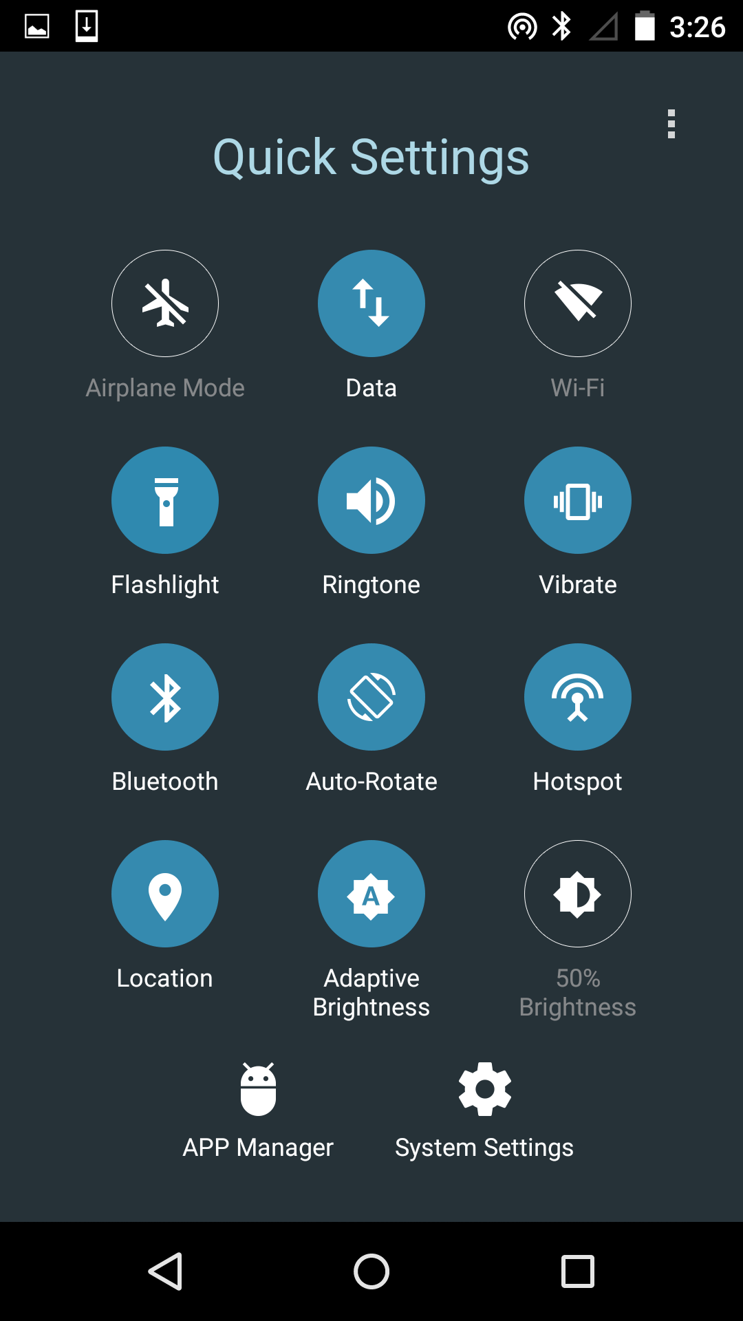 اسکرین شات 1 برنامه Quick Settings for Android