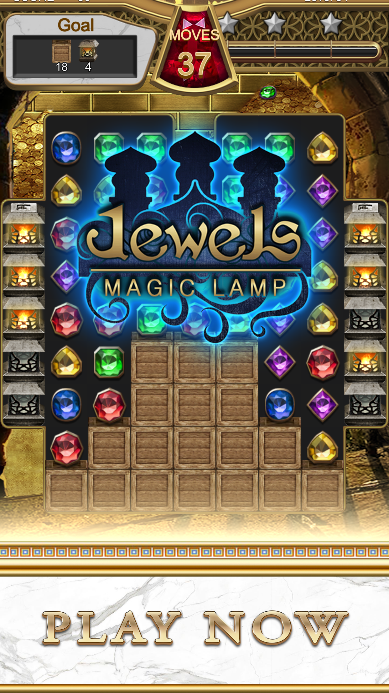 اسکرین شات 3 بازی Jewels Magic Lamp : Match 3