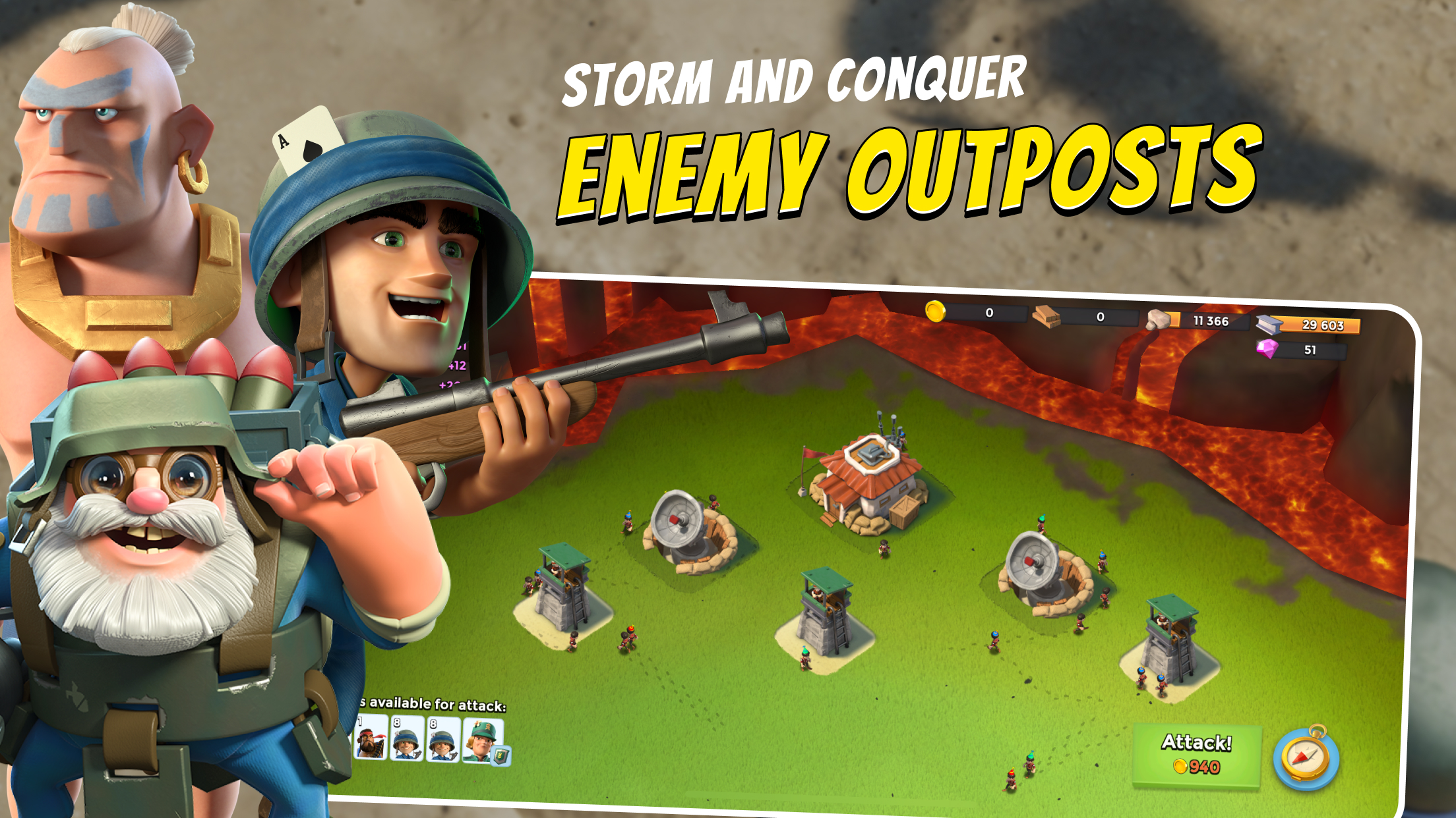 اسکرین شات 5 بازی بوم بیچ (boom beach)
