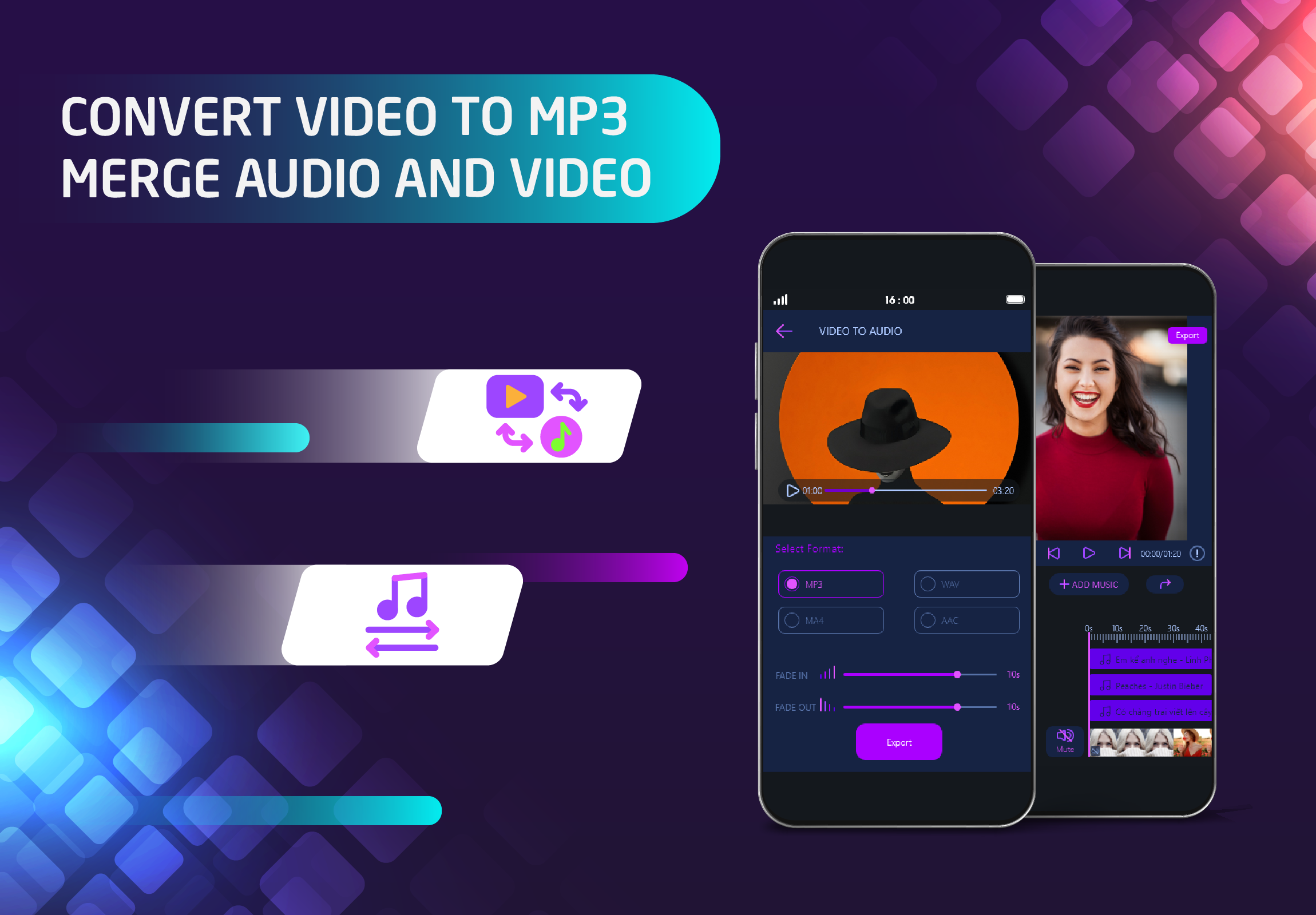 اسکرین شات 5 برنامه Add Music To Video Editor