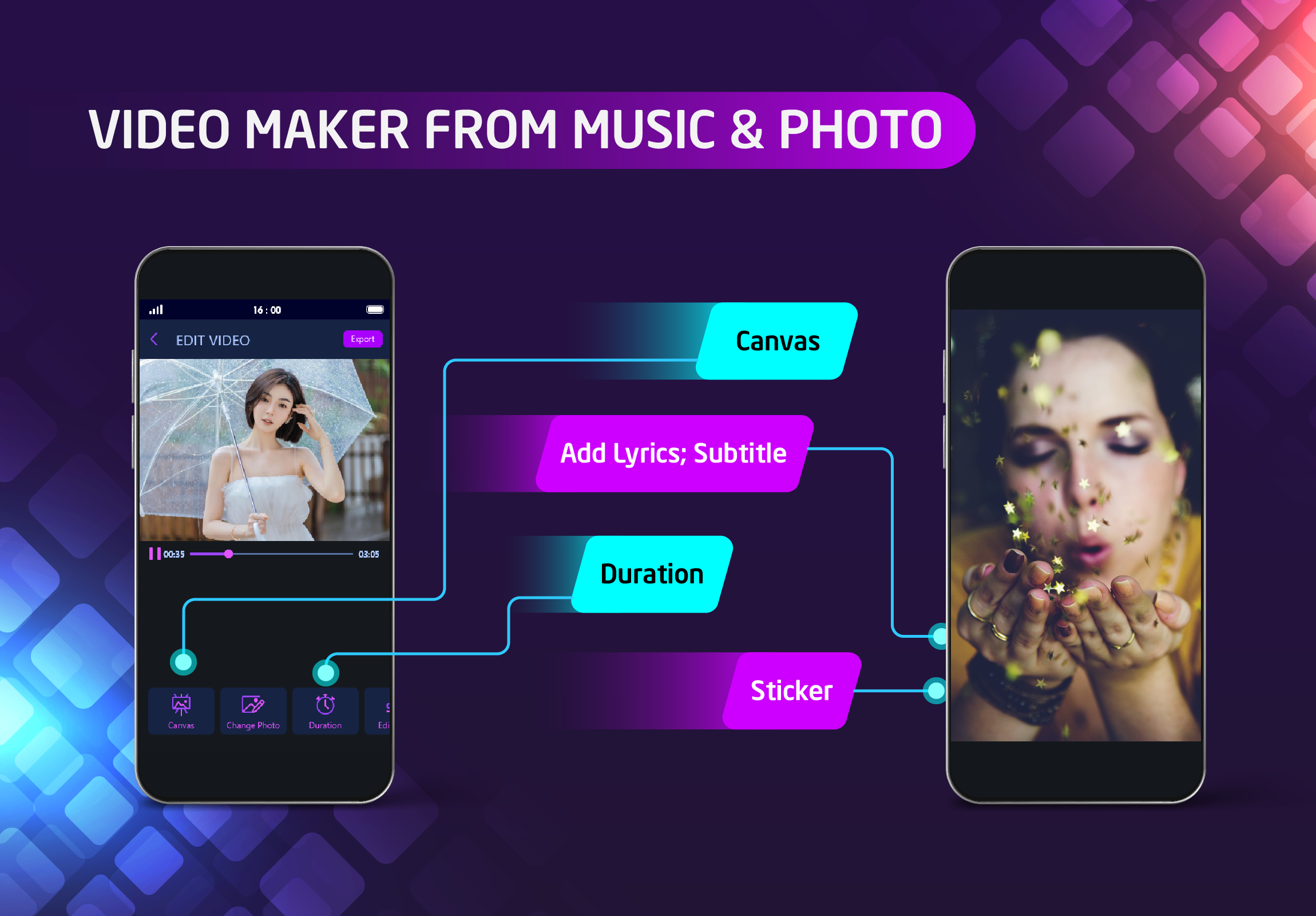اسکرین شات 3 برنامه Add Music To Video Editor