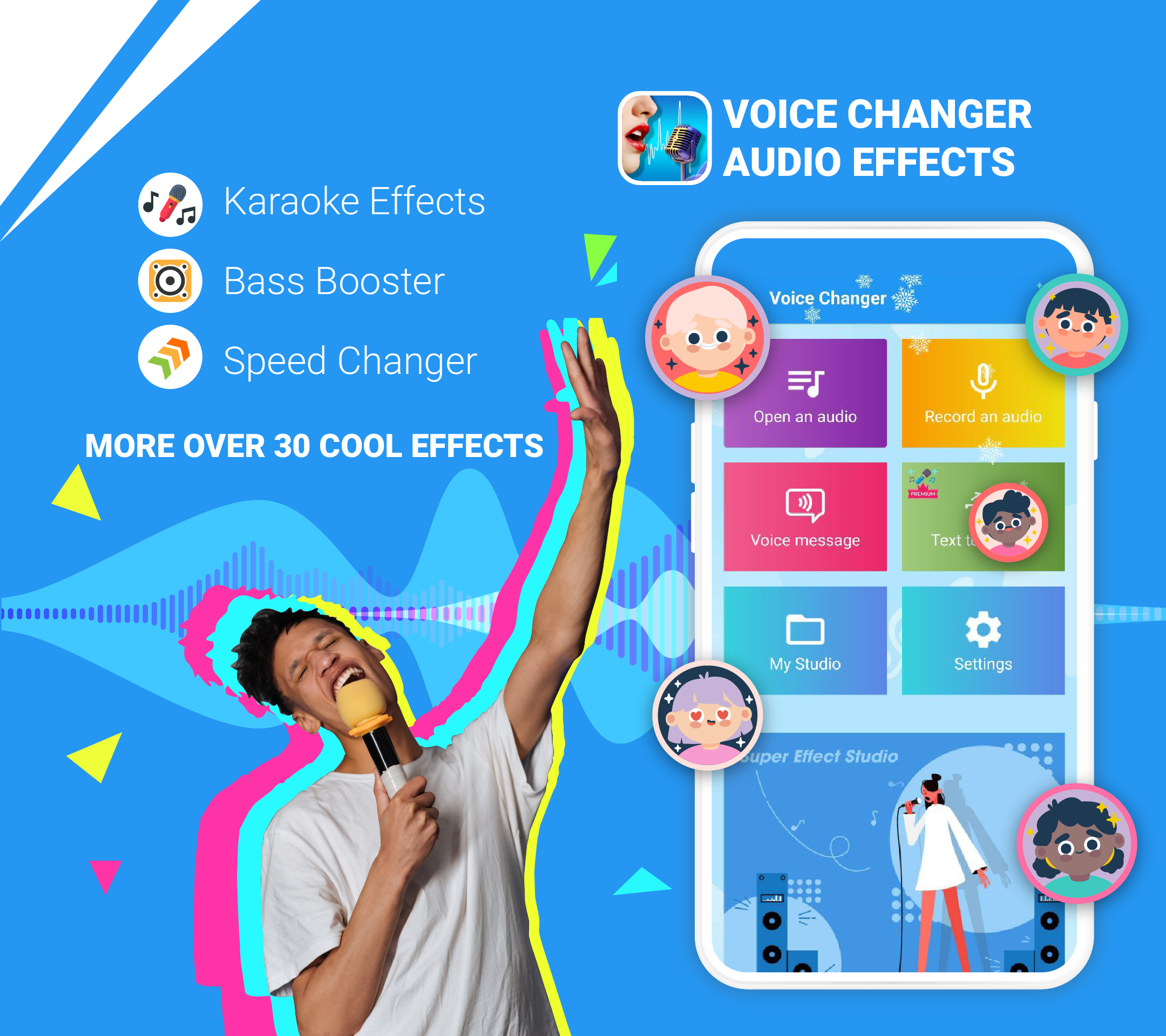 اسکرین شات 1 برنامه Voice Changer - Audio Effects