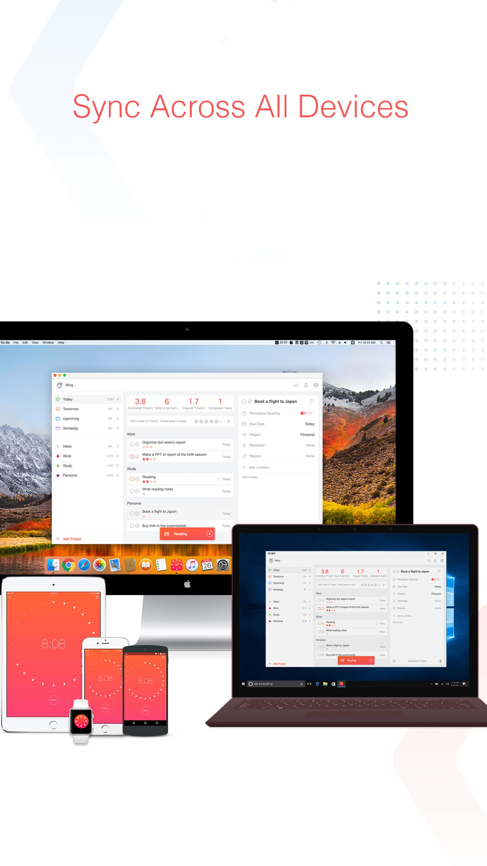 اسکرین شات 4 برنامه Focus To-Do: Pomodoro & Tasks