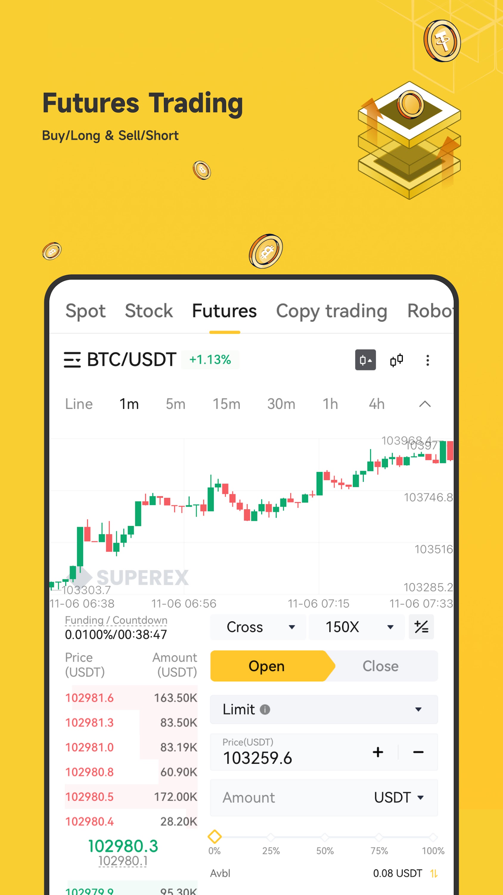 اسکرین شات 5 برنامه SuperEx: Trade Crypto & BTC