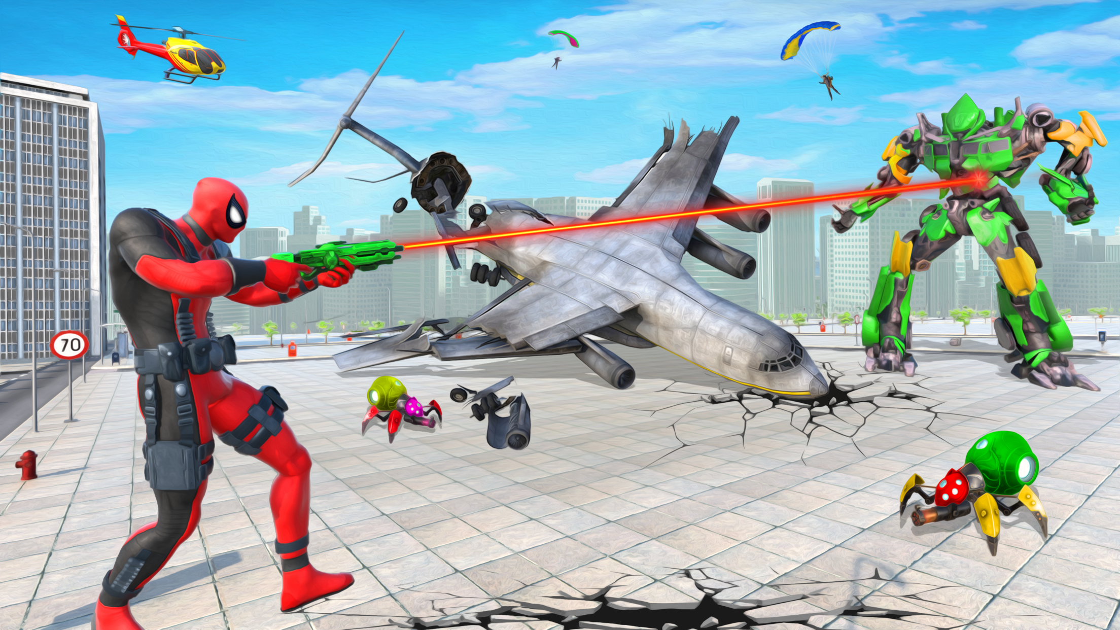 اسکرین شات 4 بازی Flying Spider Hero: Rope Hero