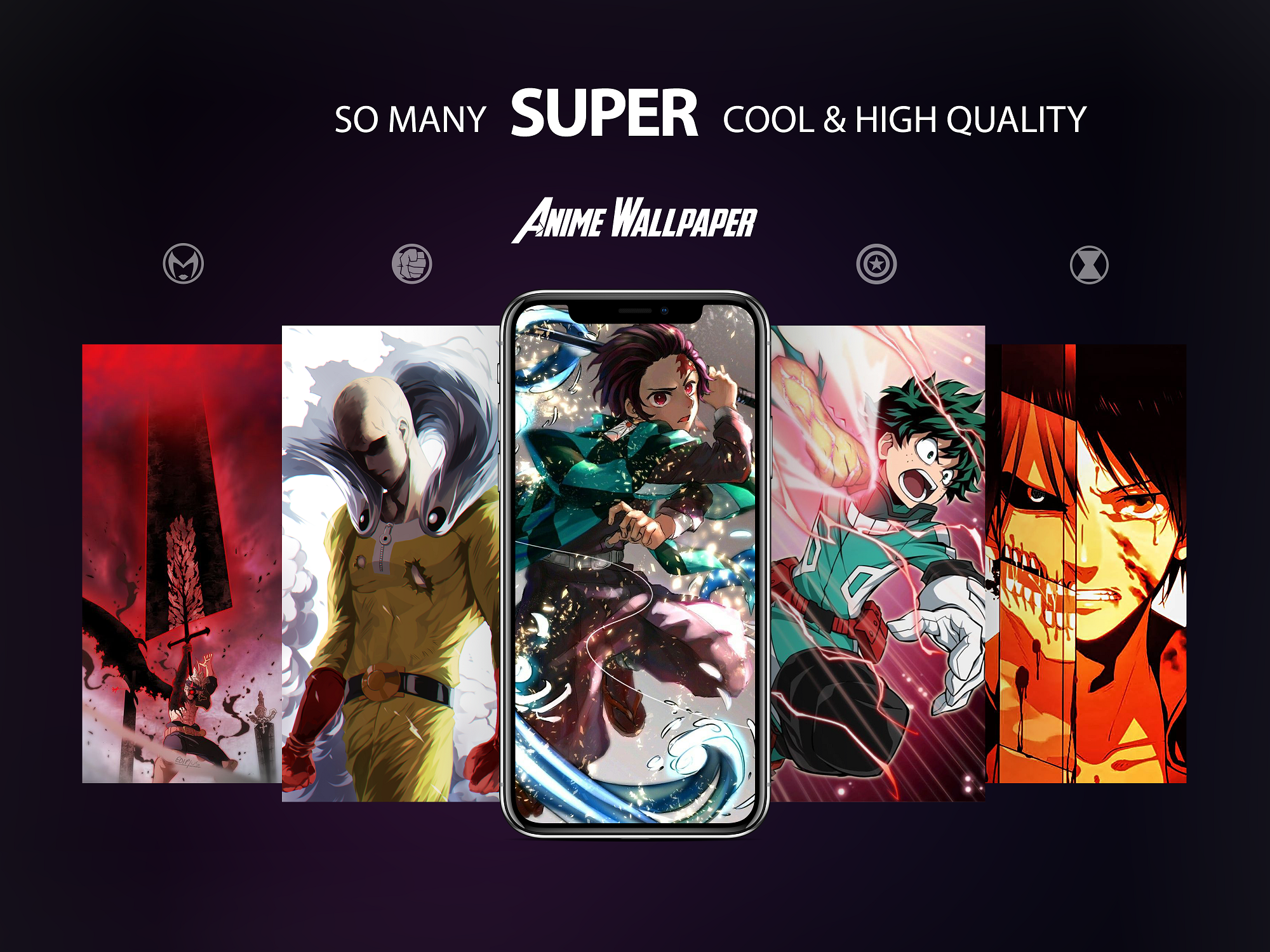 اسکرین شات 1 برنامه Anime Wallpaper HD