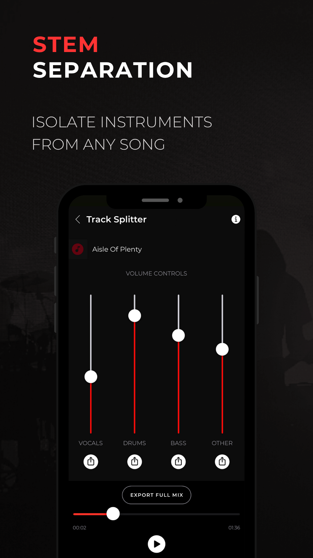 اسکرین شات 3 برنامه Backtrackit: Musicians Player