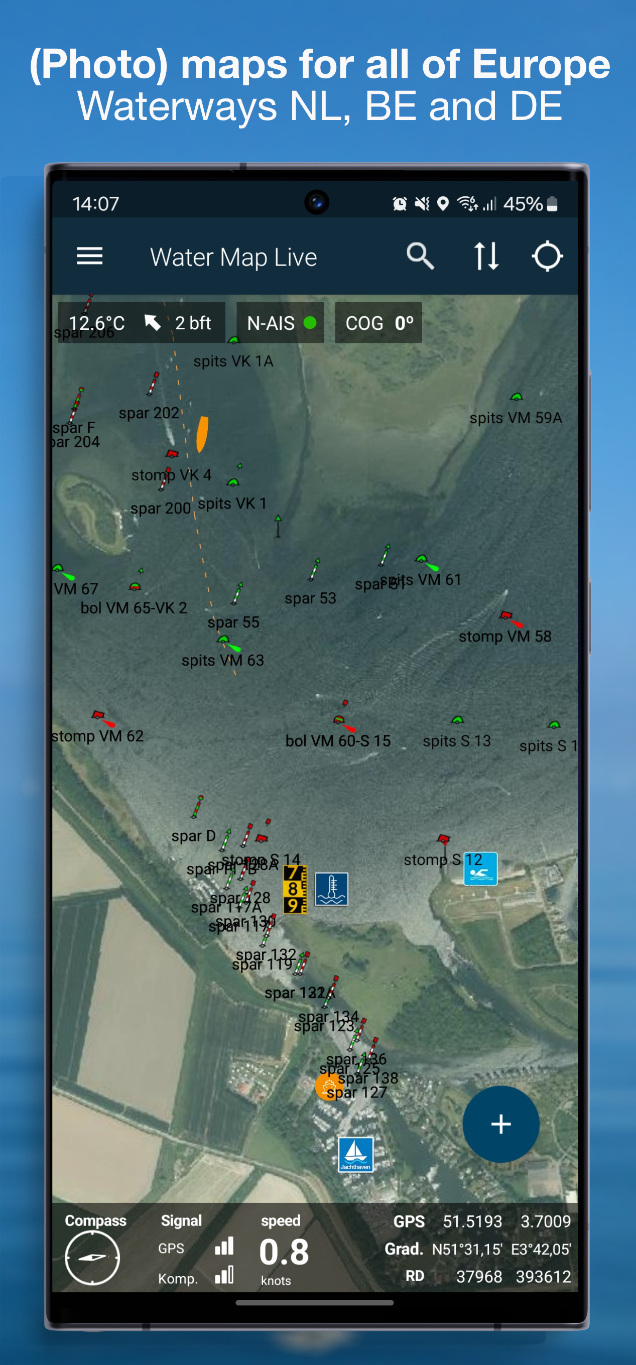 اسکرین شات 8 برنامه Water Map Live - Routes, AIS